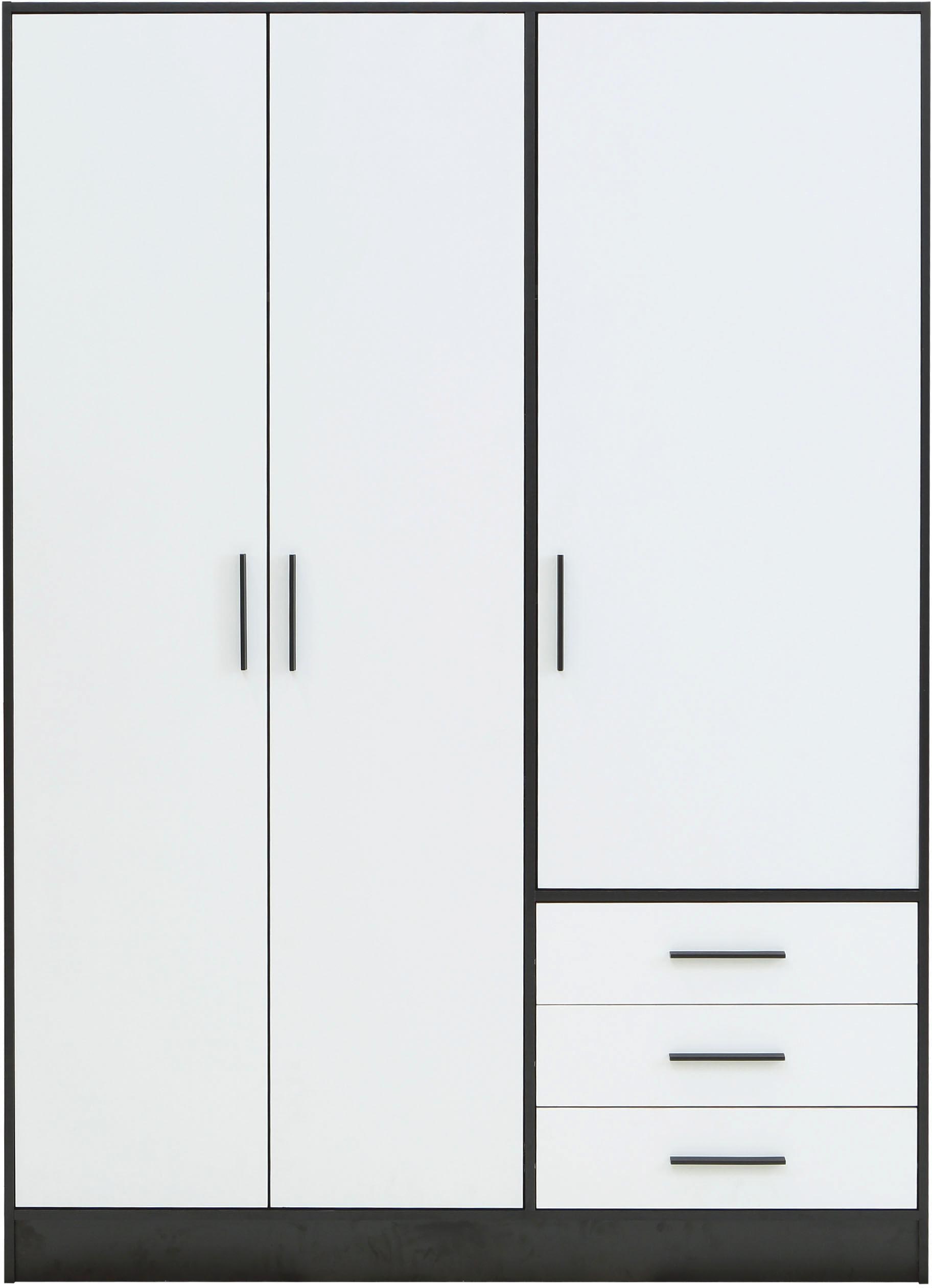 FORTE Kleiderschrank »Jupiter, Made in Europe, mit Schubladen«, (Masse (T/H): 60/200 cm), viel Stauraum, 2 Breiten und 4 Farben