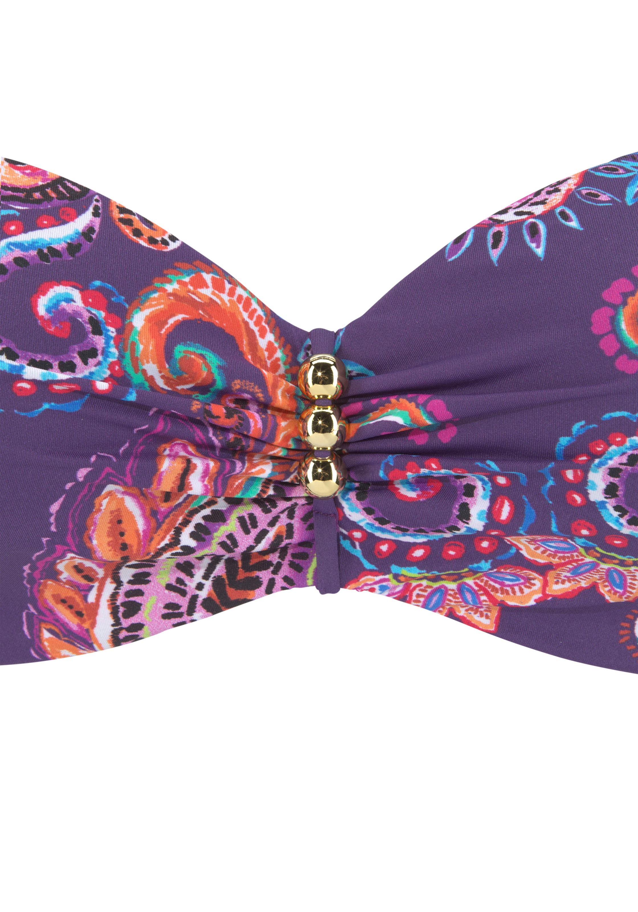 Vivance Bügel-Bandeau-Bikini, mit lilafarbenem Paisleyprint