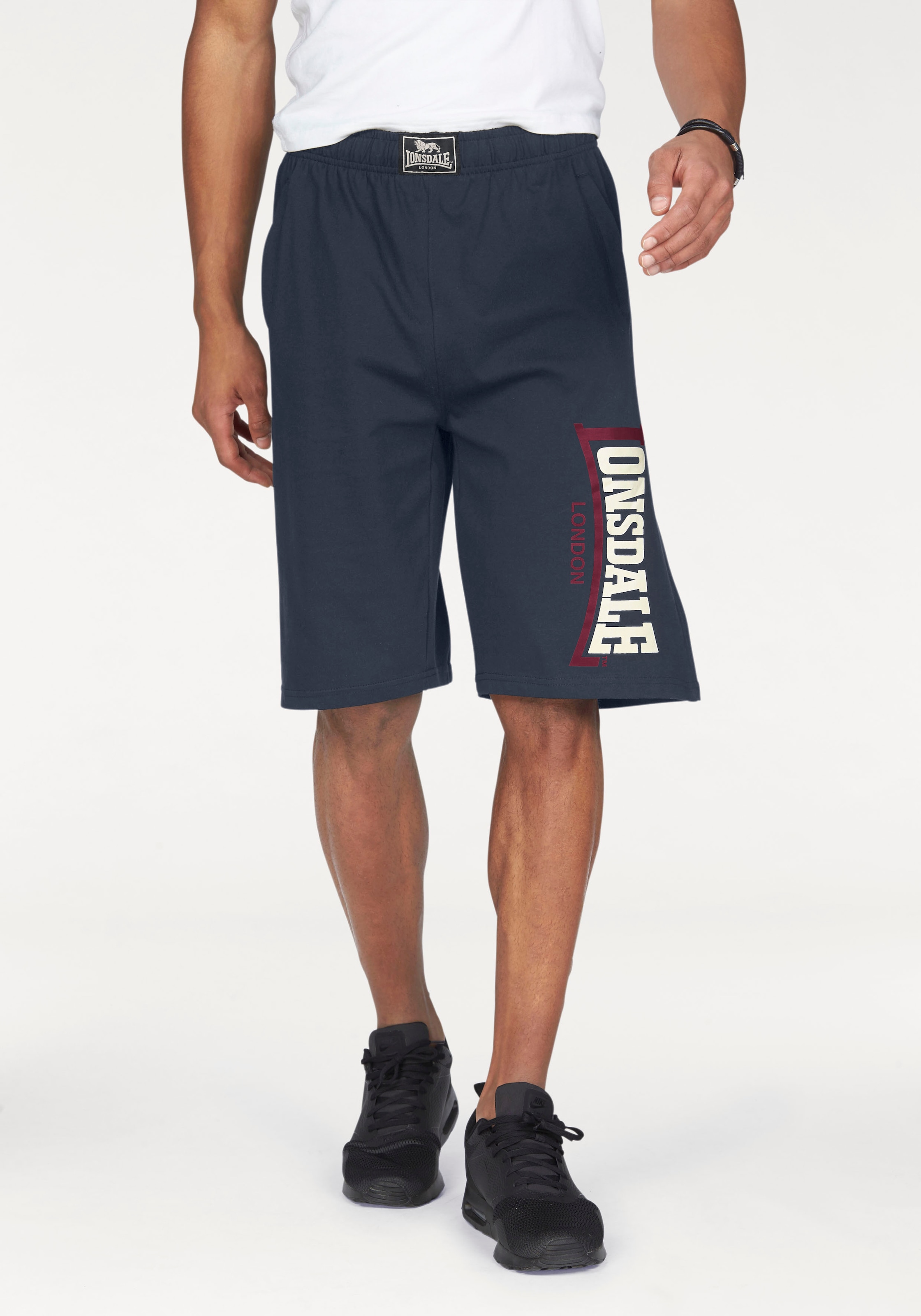 Lonsdale Sweatshorts »LOGO JAM«  avec poches latérales fendues, en coton, coupe confortable