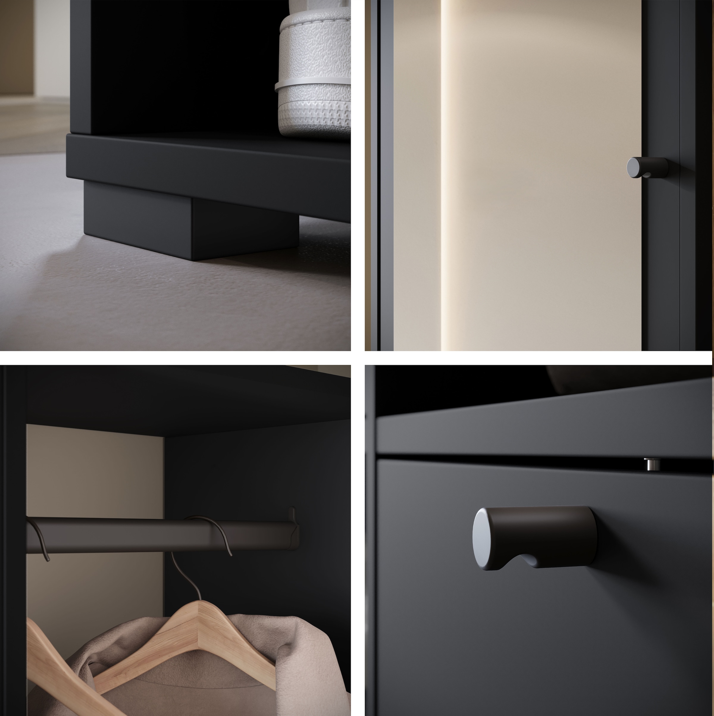 Home affaire Ensemble de vestiaires »Garderobe mit Spiegel, Sitzbank und Kleiderstange« 1 cuis tlg.