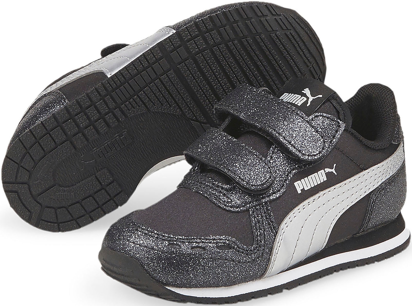 PUMA Sneaker »CABANA RACER GLITZ V INF«, für Babys mit Klettverschluss
