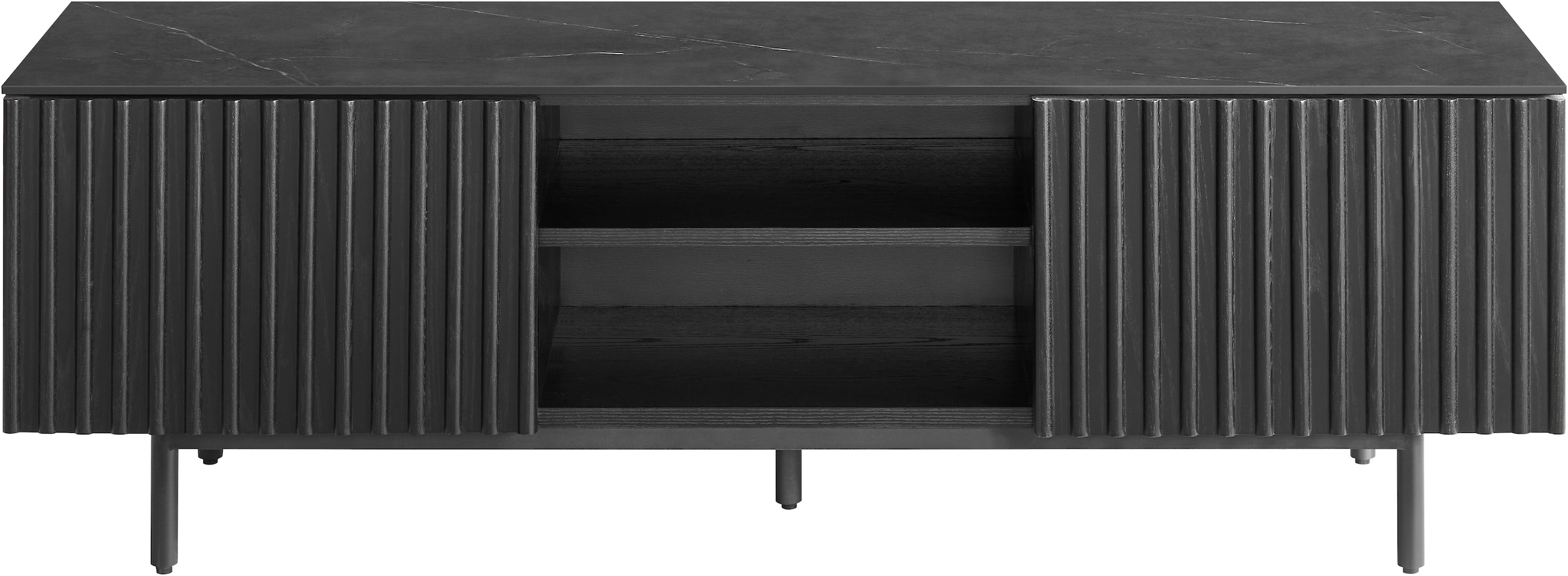 GOODproduct Tableau TV »Candise« Sintersteinplatte, Soft-Close-Funktion, FSC-zertifiziertem Eschenholz