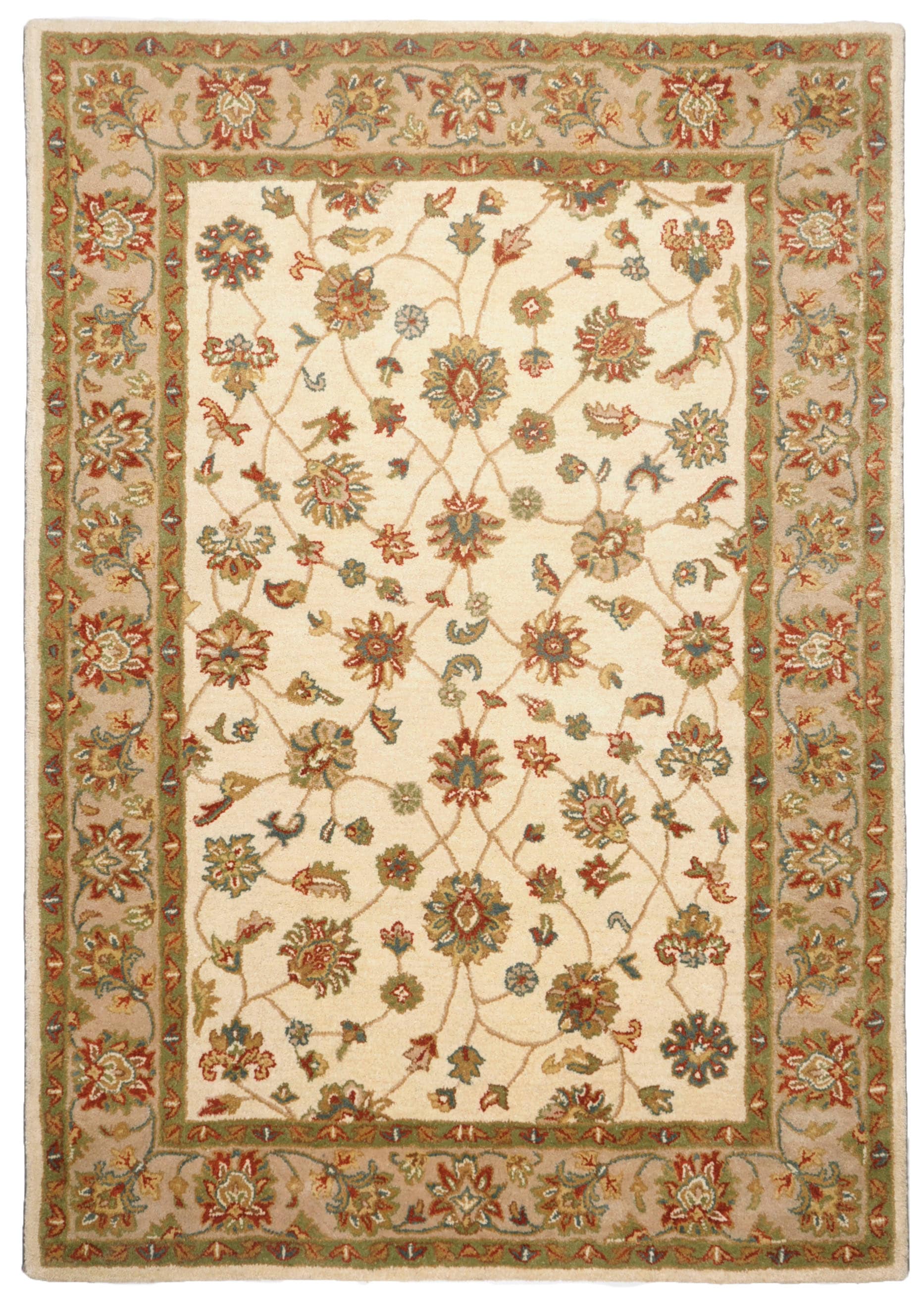 Image of THEKO Wollteppich "Royal Ziegler 503" rechteckig 14 mm Höhe reine Wolle, handgetuftet, Orient-Optik, mit Bordüre