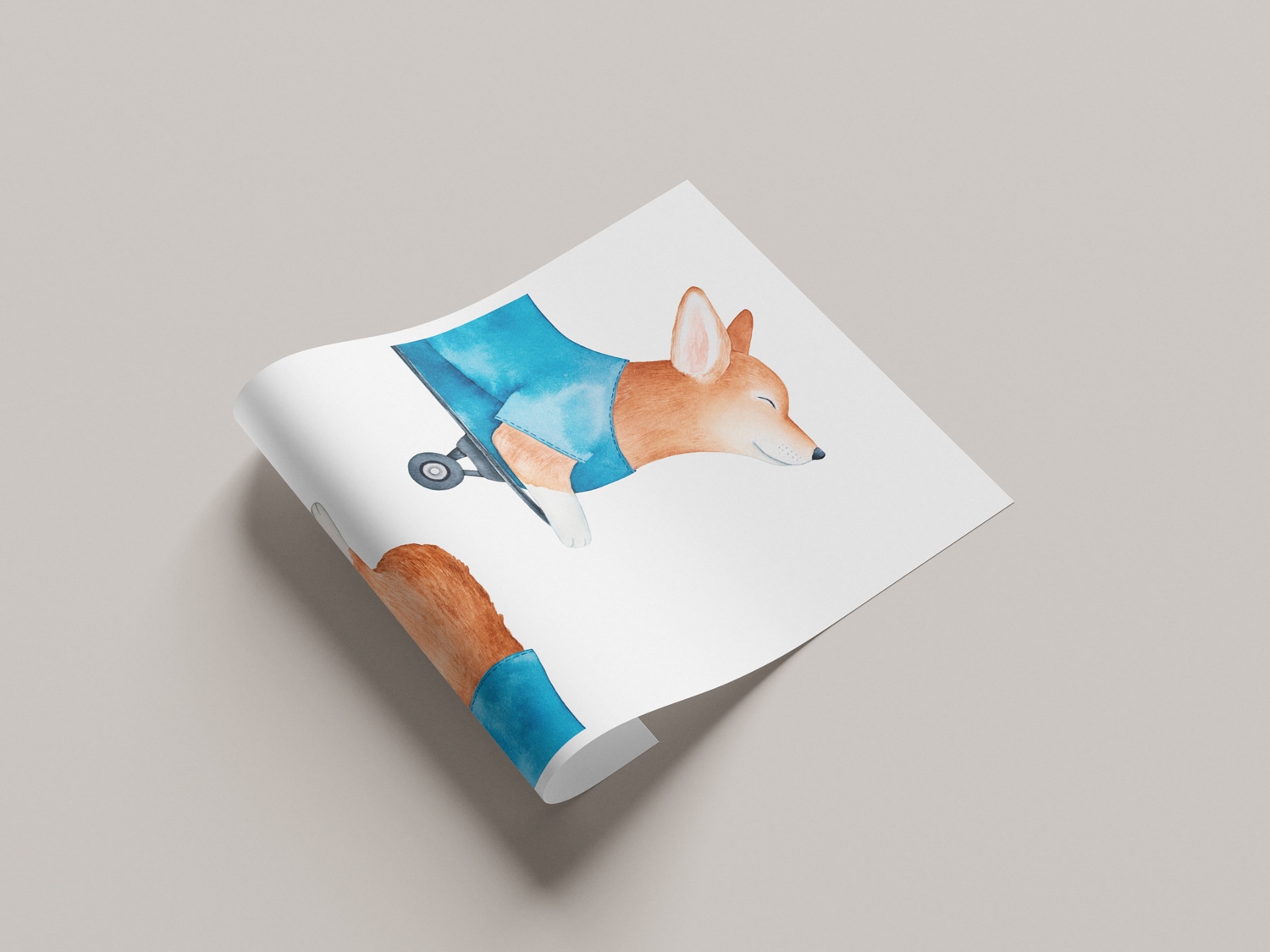 Lüttenhütt Bild mit Rahmen »oder Poster, Hund auf Skateboard« Fantasy | Hundebilder | Tiere 1 Stk. tlg. HD Premium Druck