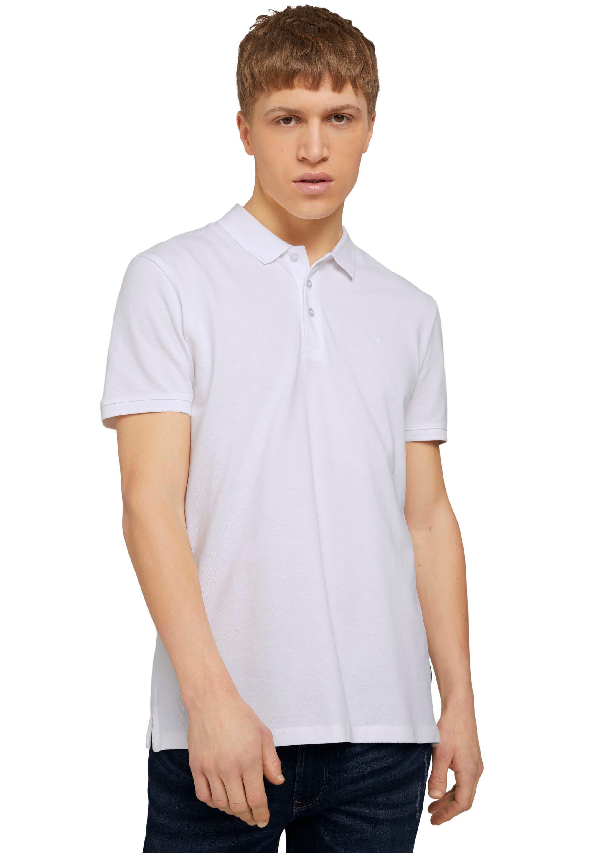 Image of TOM TAILOR Denim Poloshirt, mit Logostickerei bei Ackermann Versand Schweiz