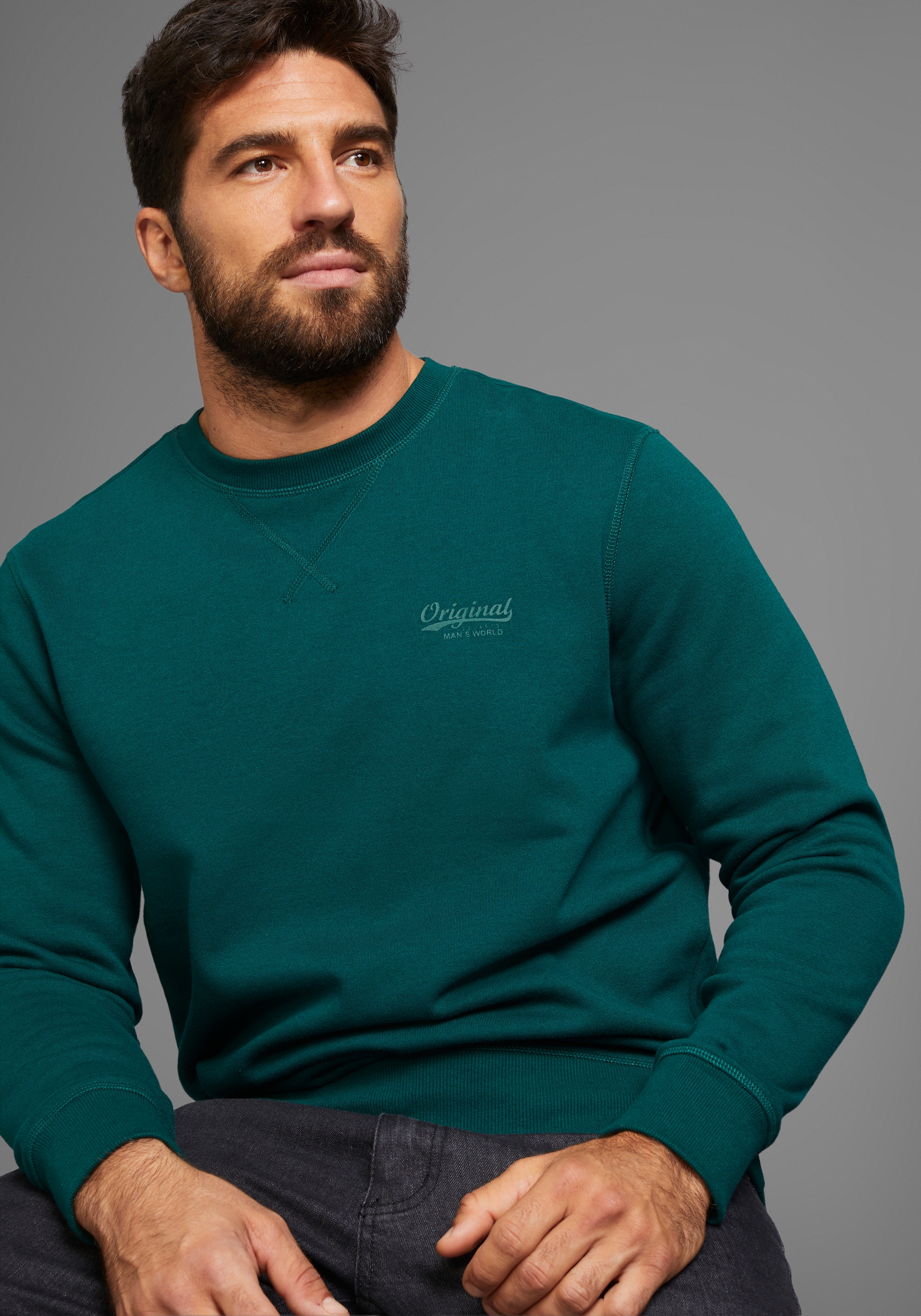 Man's World Sweatshirt, aus Baumwollmischung