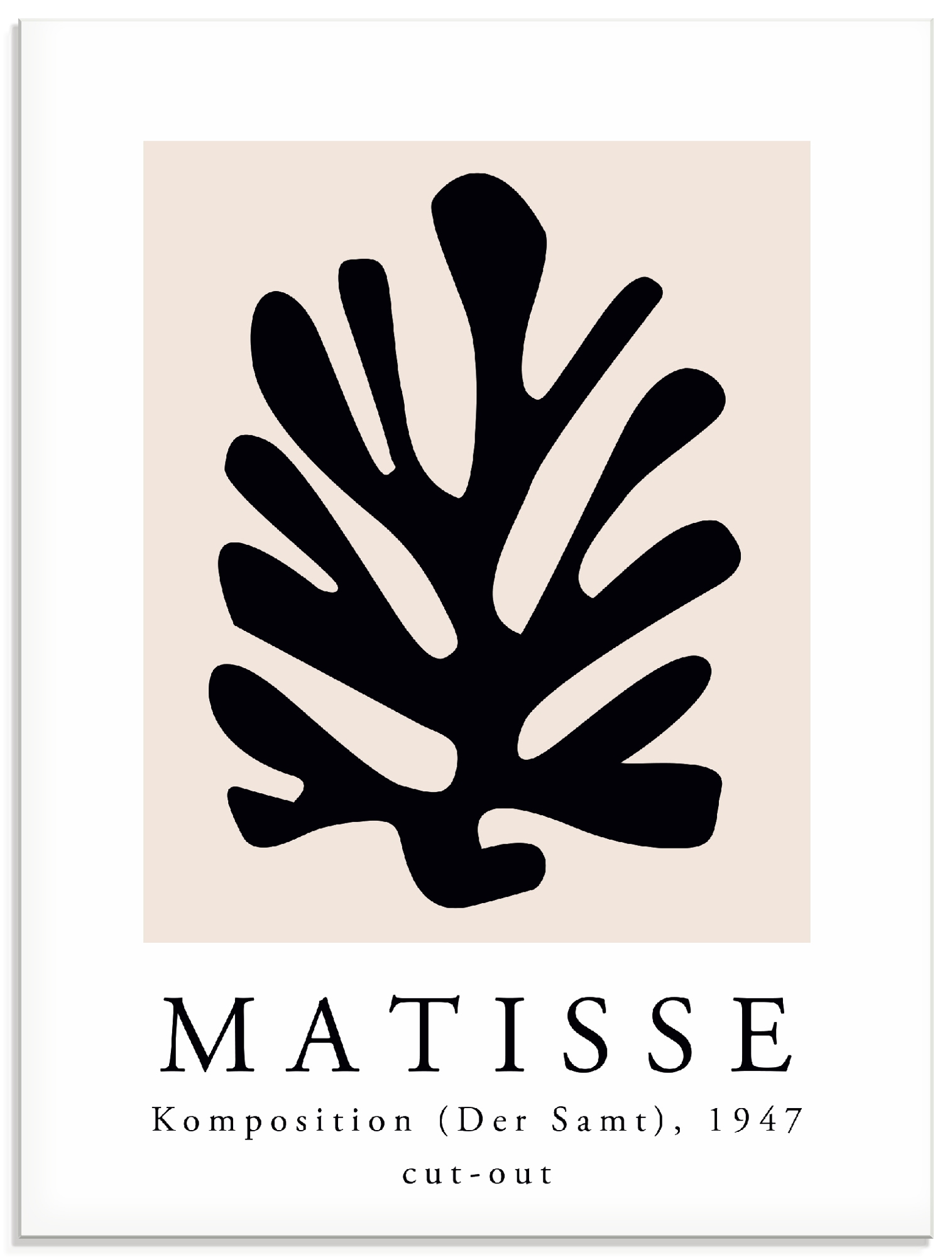 Image of Artland Glasbild "Matisse Komposition - cut-out schwarz" Muster 1 Stk. tlg. in verschiedenen Grössen