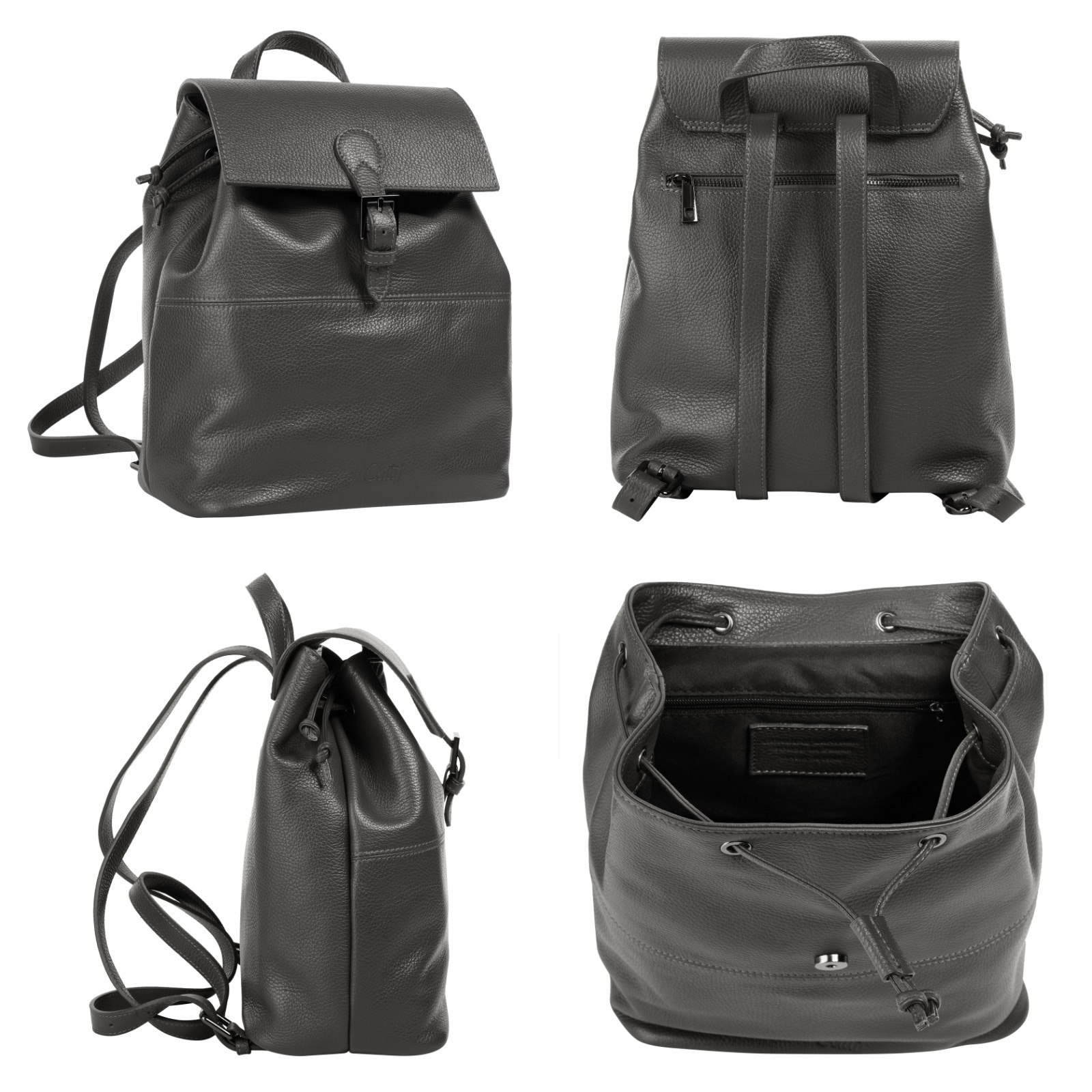 Cluty Cityrucksack, echt Leder, Made in Italy
