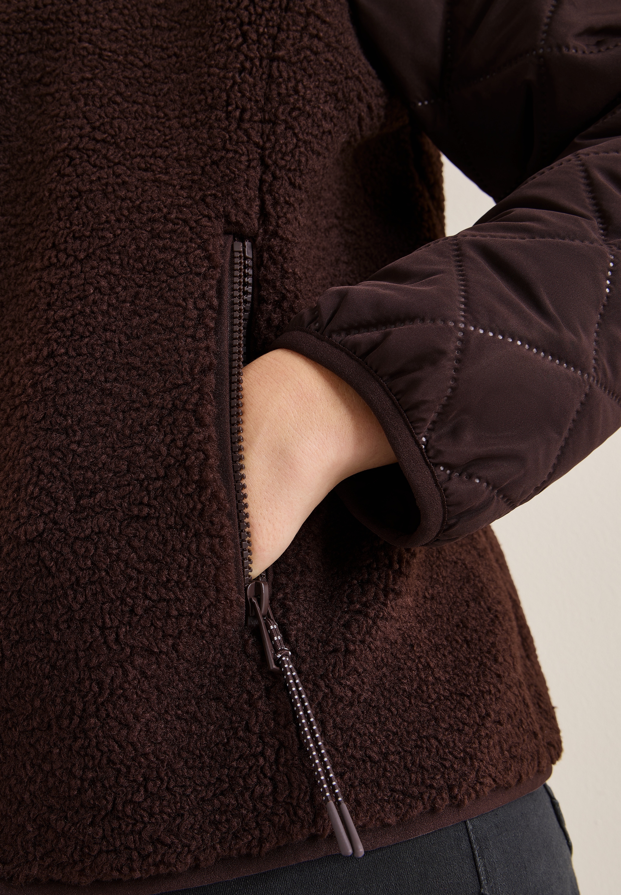 Cecil Steppjacke ohne Kapuze Teddy-Jacke mit Steppdetails