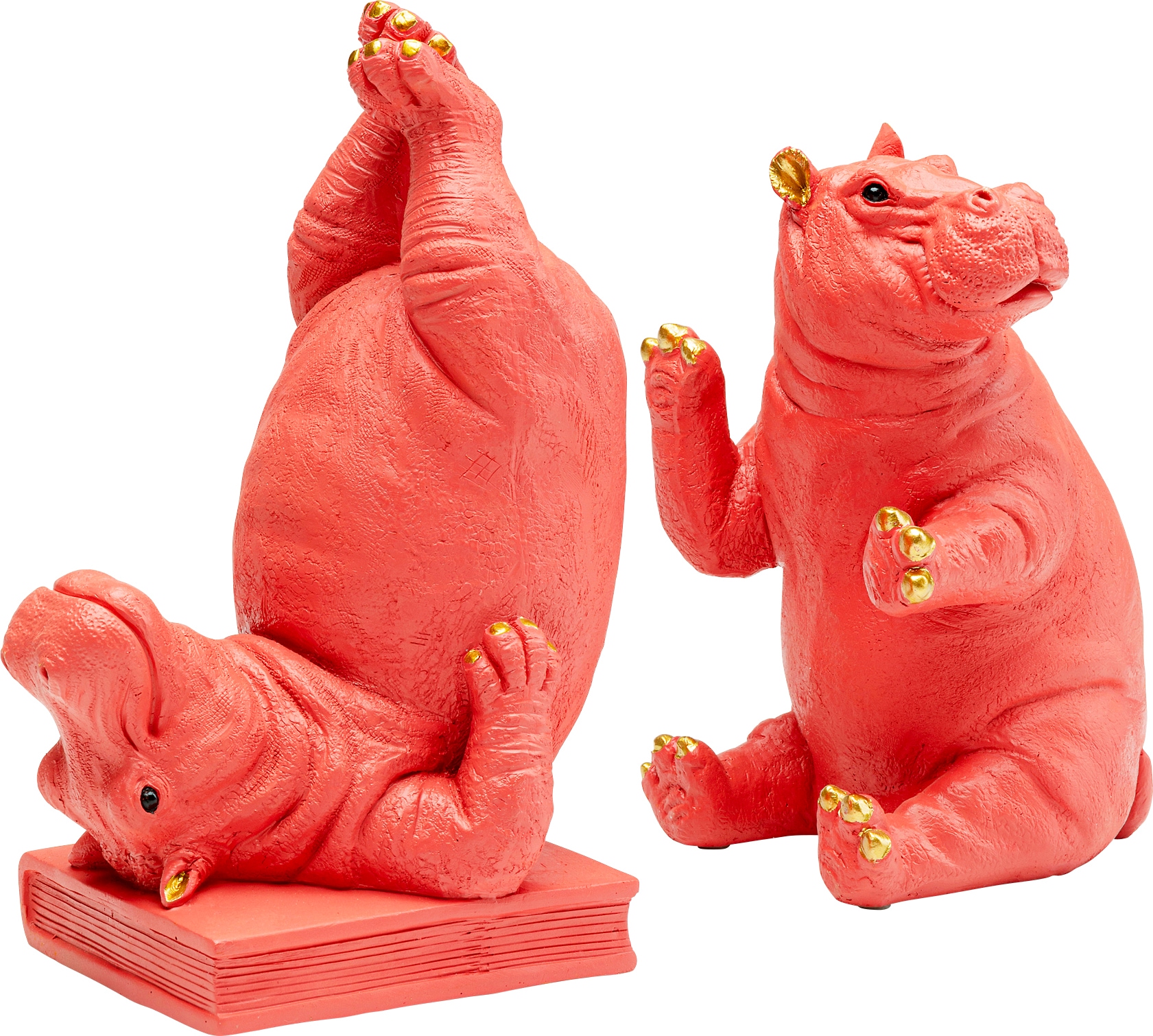 Kare Design Serre-livres »Hippo Pink« aus Polyresin