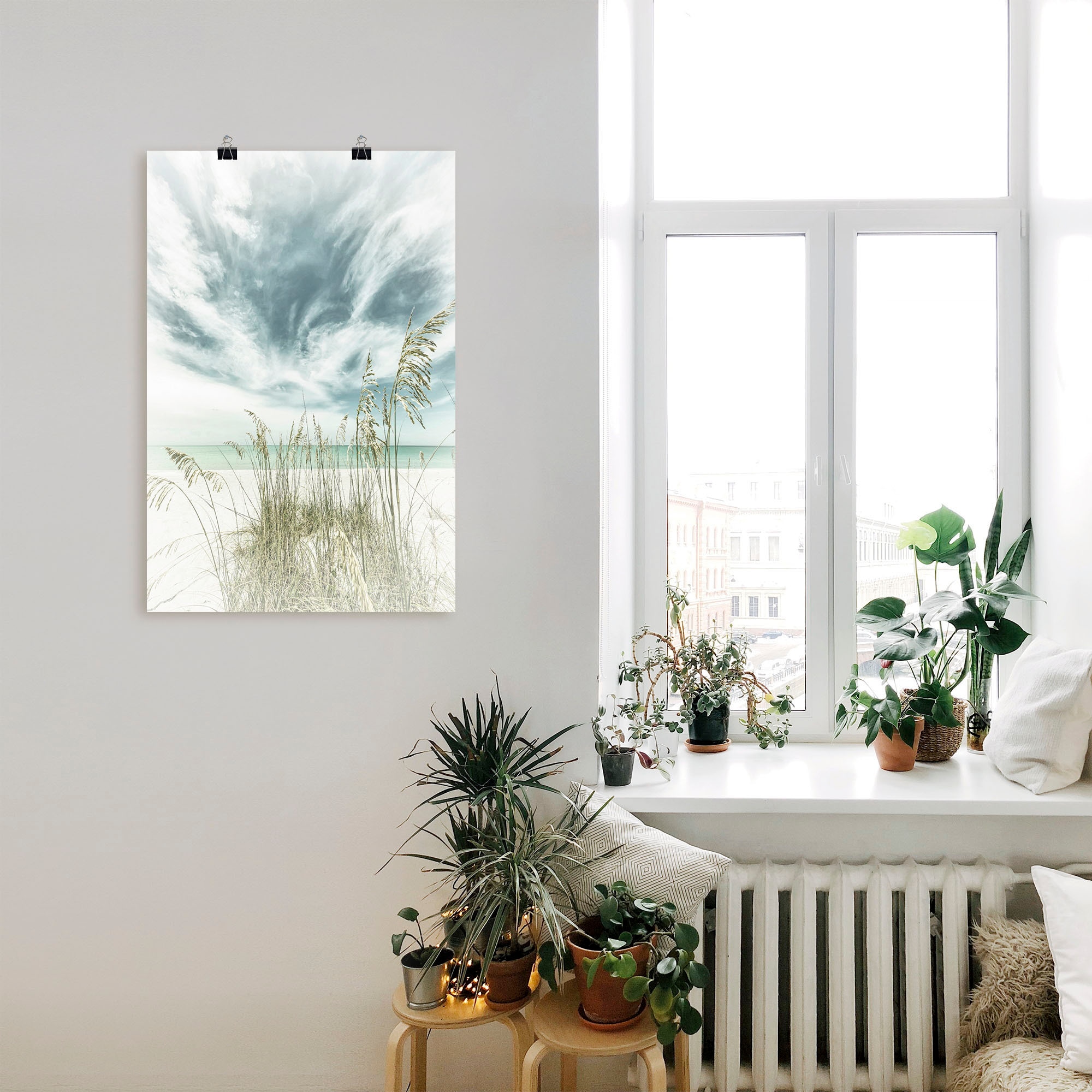 Artland Wandbild »Himmlische Stille am Strand Vintage« Strandbilder 1 Stk. tlg. als Alubild, Outdoorbild, Leinwandbild, Poster, Wandaufkleber