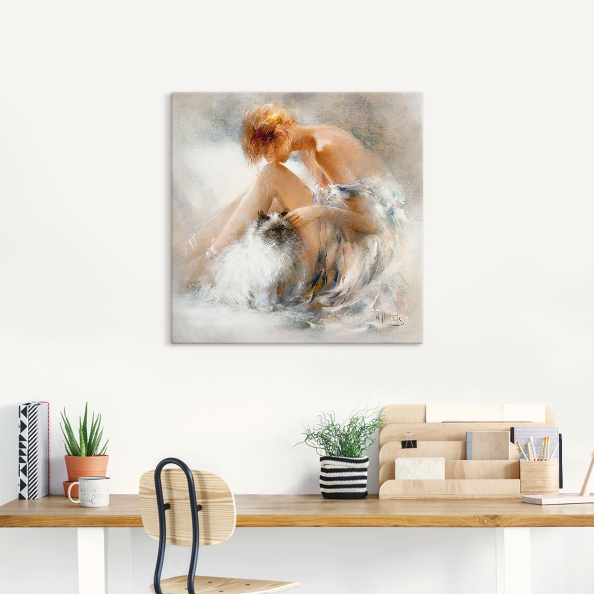 Image of Artland Wandbild »Verlangen«, Frau, (1 St.), in vielen Grössen & Produktarten -Leinwandbild, Poster, Wandaufkleber / Wandtattoo auch für Badezimmer geeignet bei Ackermann Versand Schweiz