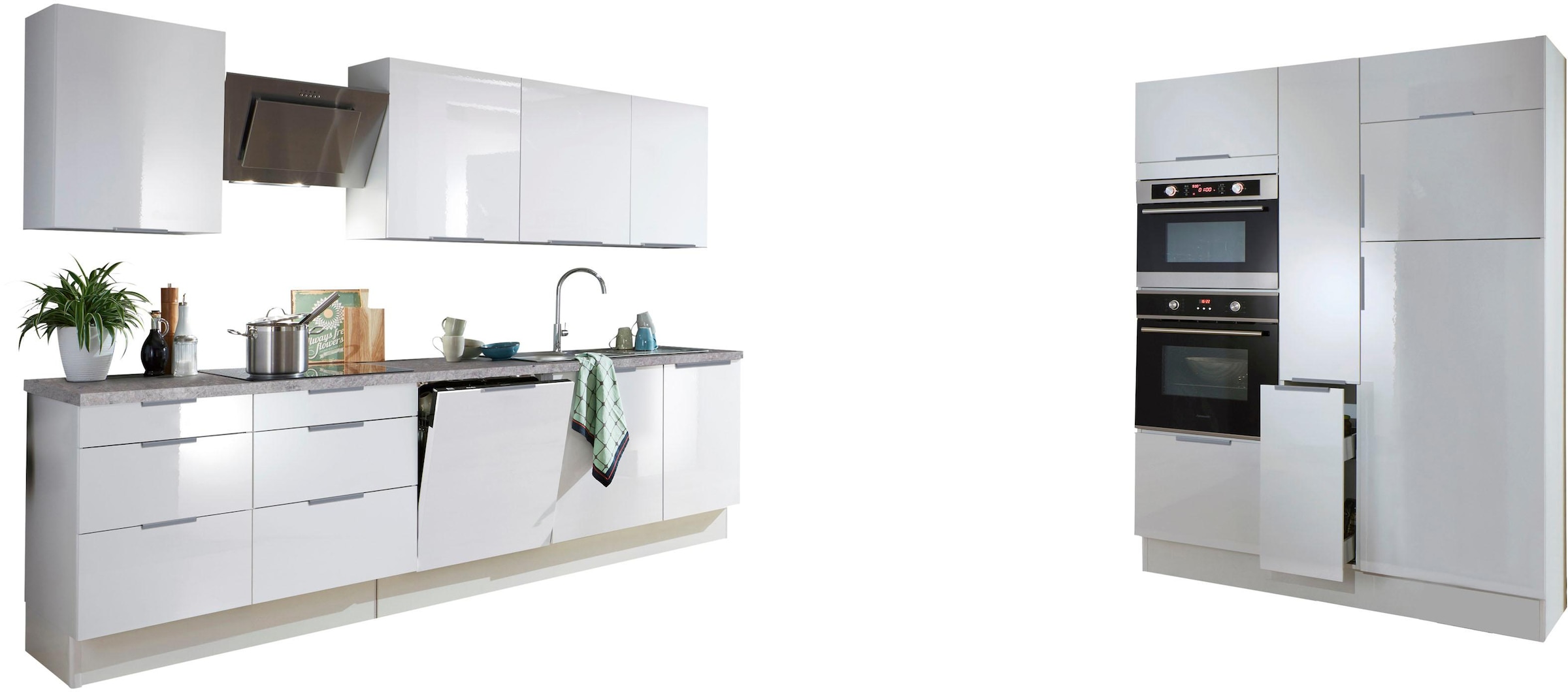 ♕ OPTIFIT Küchenzeile »Tara«, ohne E-Geräte, mit Vollauszug und  Soft-Close-Funktion, Breite 430 cm versandkostenfrei auf