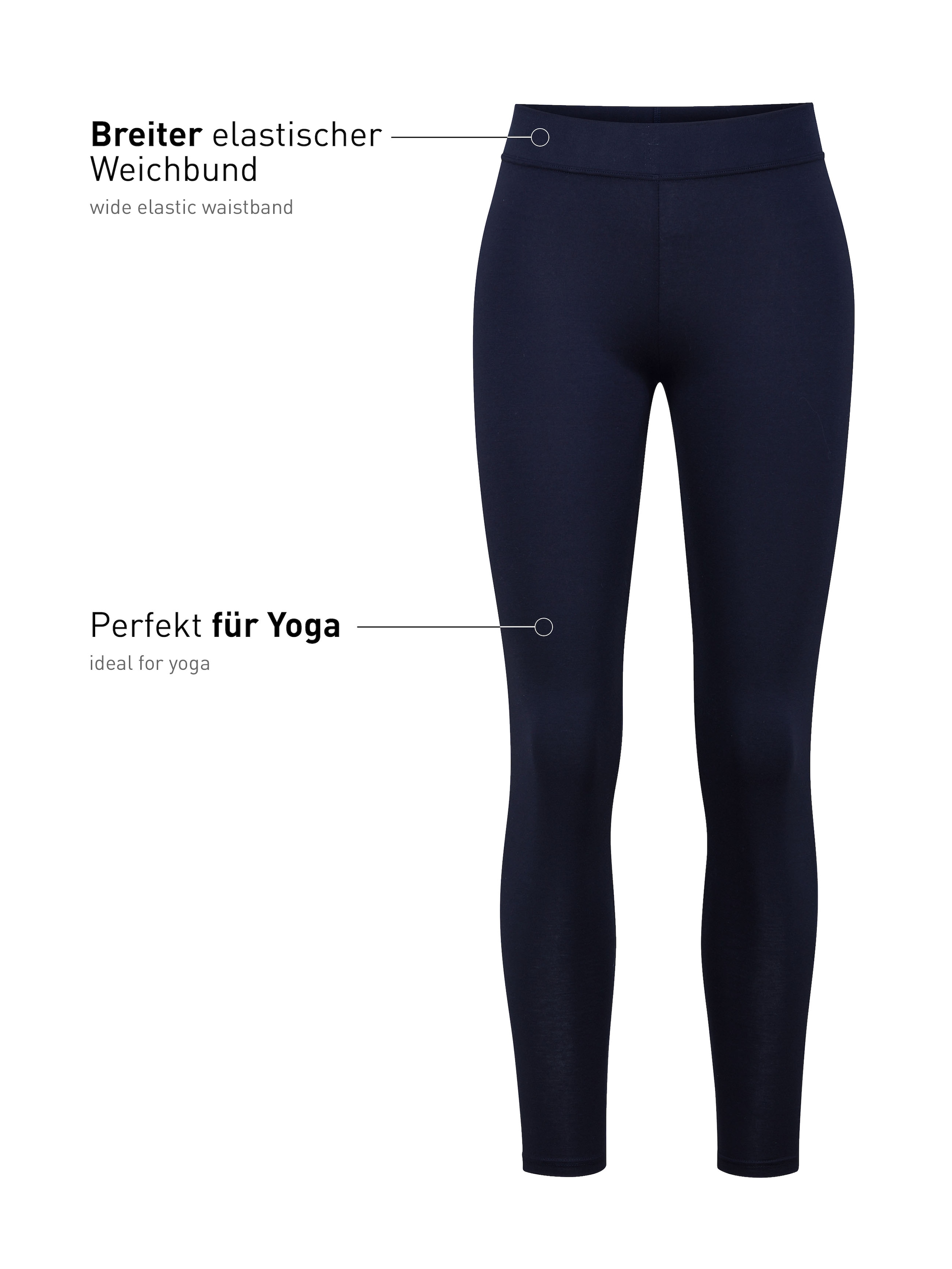 CALIDA Leggings »Elastic«  élastique, taille haute, qualité jersey simple, confortable, doux