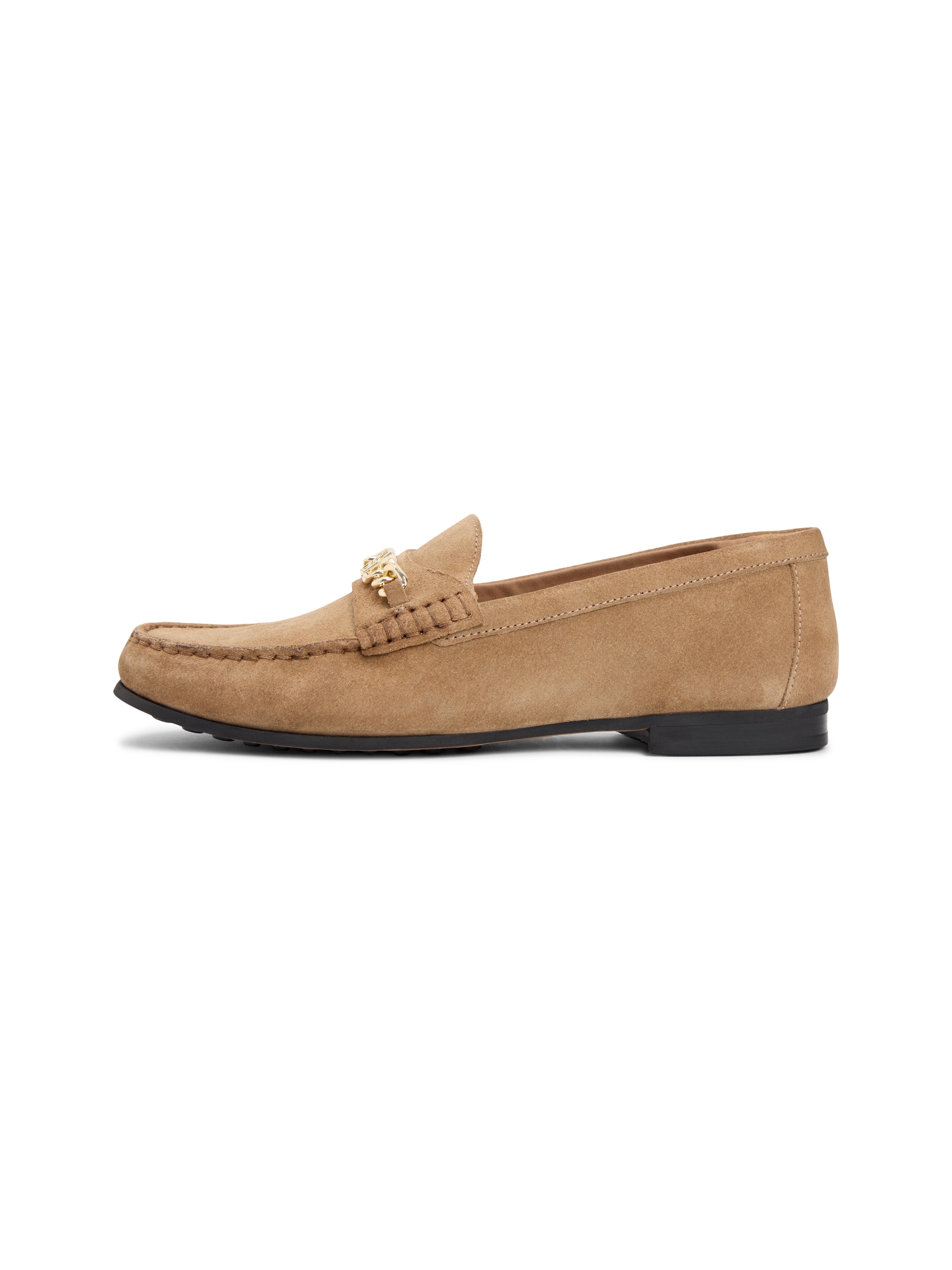Tommy Hilfiger Loafer »TH CHAIN SUEDE LOAFER«  mocassin, chaussure business, chaussure à enfiler avec chaîne décorative dorée