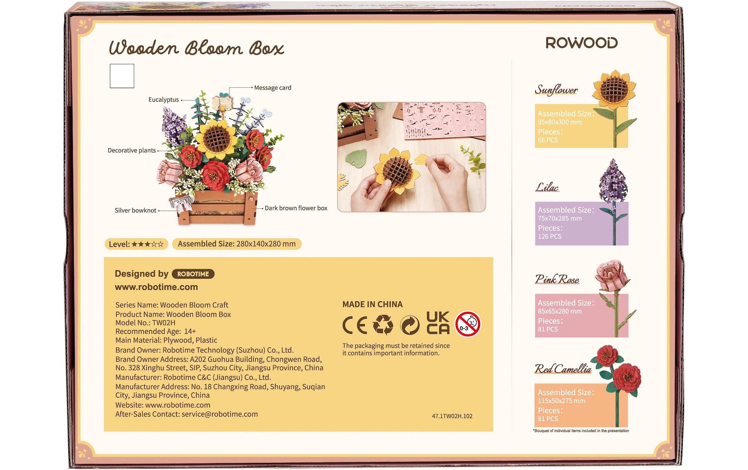   Modellbausatz »RoboTime Blumenkiste Holz«