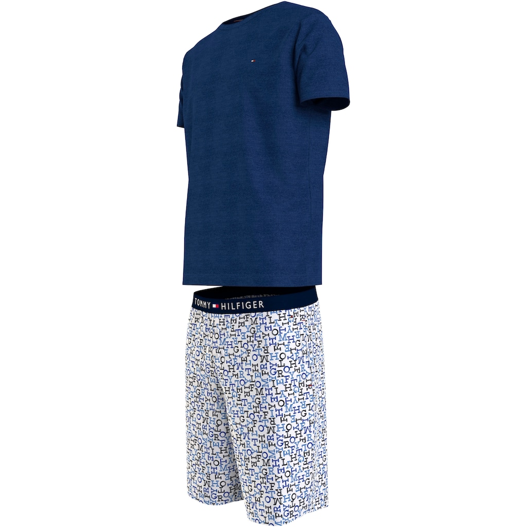 Tommy Hilfiger Underwear Pyjama »CN SS SHORT WOVEN SET«, (Set, 2 tlg., 2er)
