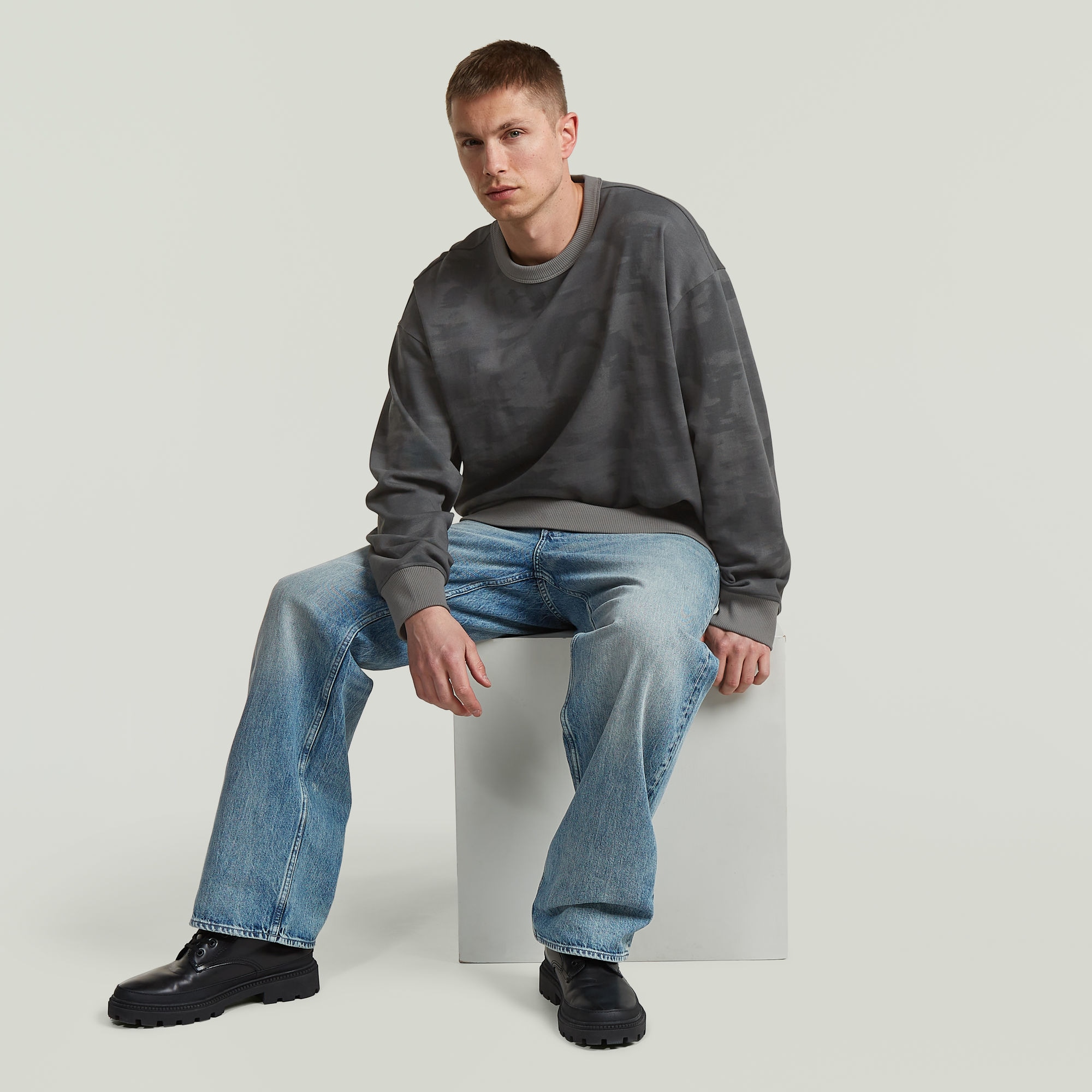 G-STAR Sweatshirt »Motion Camo r sw«, mit Allover-Print, Relaxed Fit
