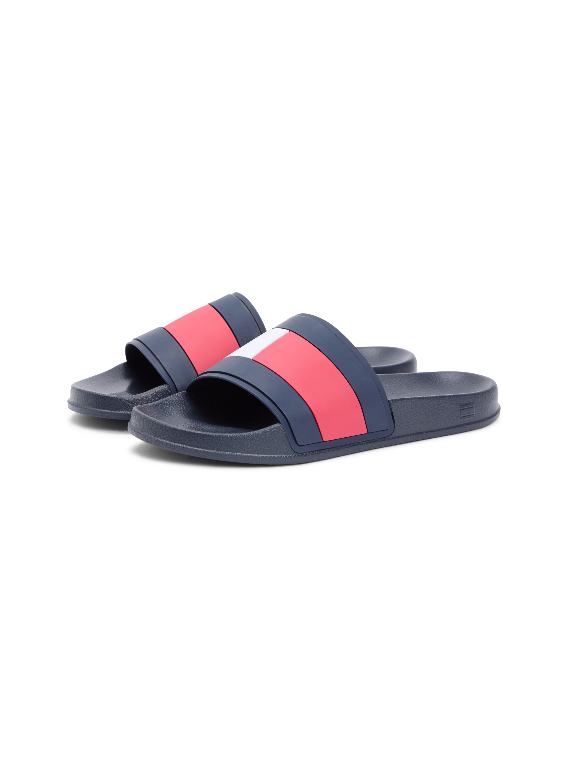 Image of Tommy Hilfiger Pantolette "CORE HILFIGER FLAG POOL SLIDE" Strandschuh, Flats, Schlupfschuh in typischen Tommy Farben