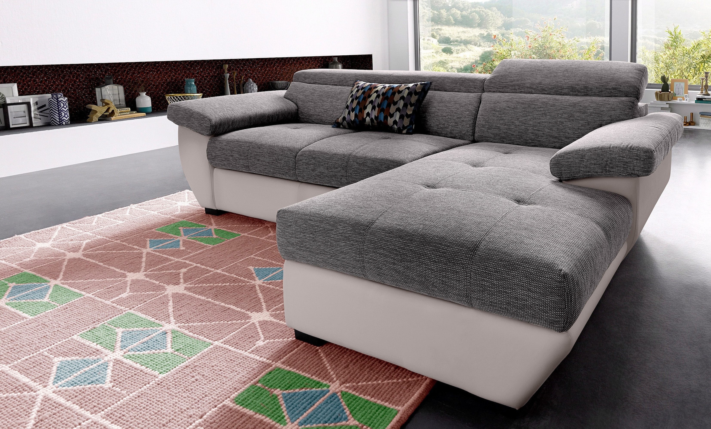 Image of COTTA Ecksofa "Speedway L-Form" mit Kopfteilverstellung, wahlweise mit Bettfunktion & Bettkasten