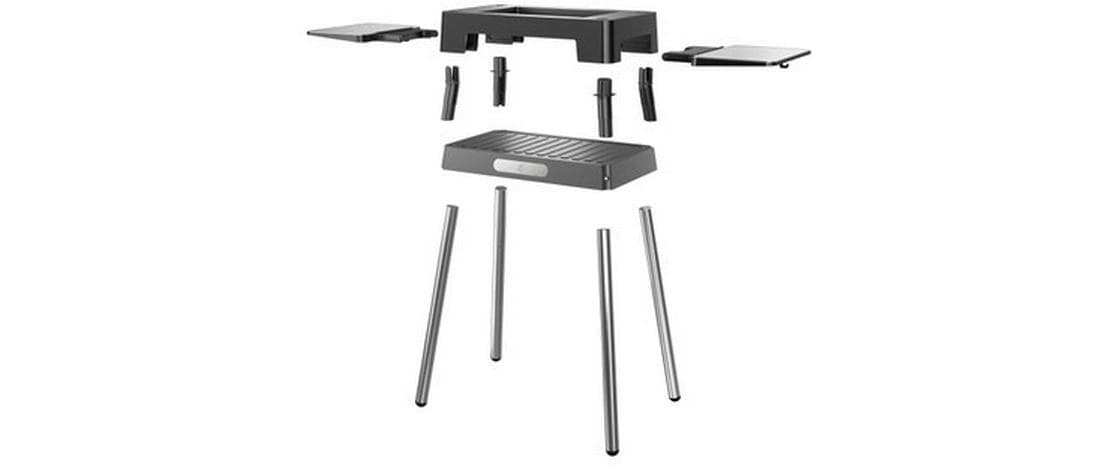 WMF Pied de barbecue »Standfuss 0415890011 Lono Master« stabil, kompakt, Premium-Design, hochwertiger Cromargan Edelstahl