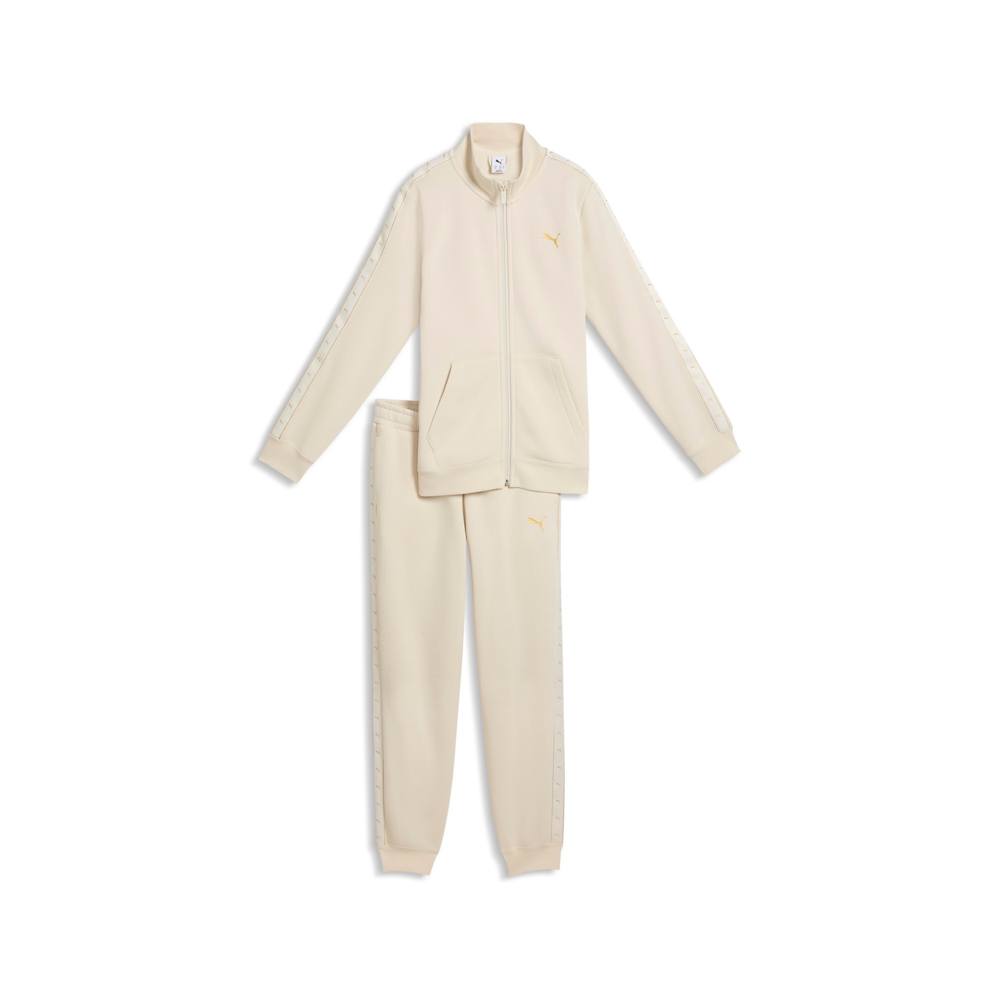 PUMA Trainingsanzug »ESS TAPE FULL-ZIP SWEAT SUIT FL G« 2 2-teiliges Set, mit Reissverschluss am Oberteil, Langarm-Oberteil