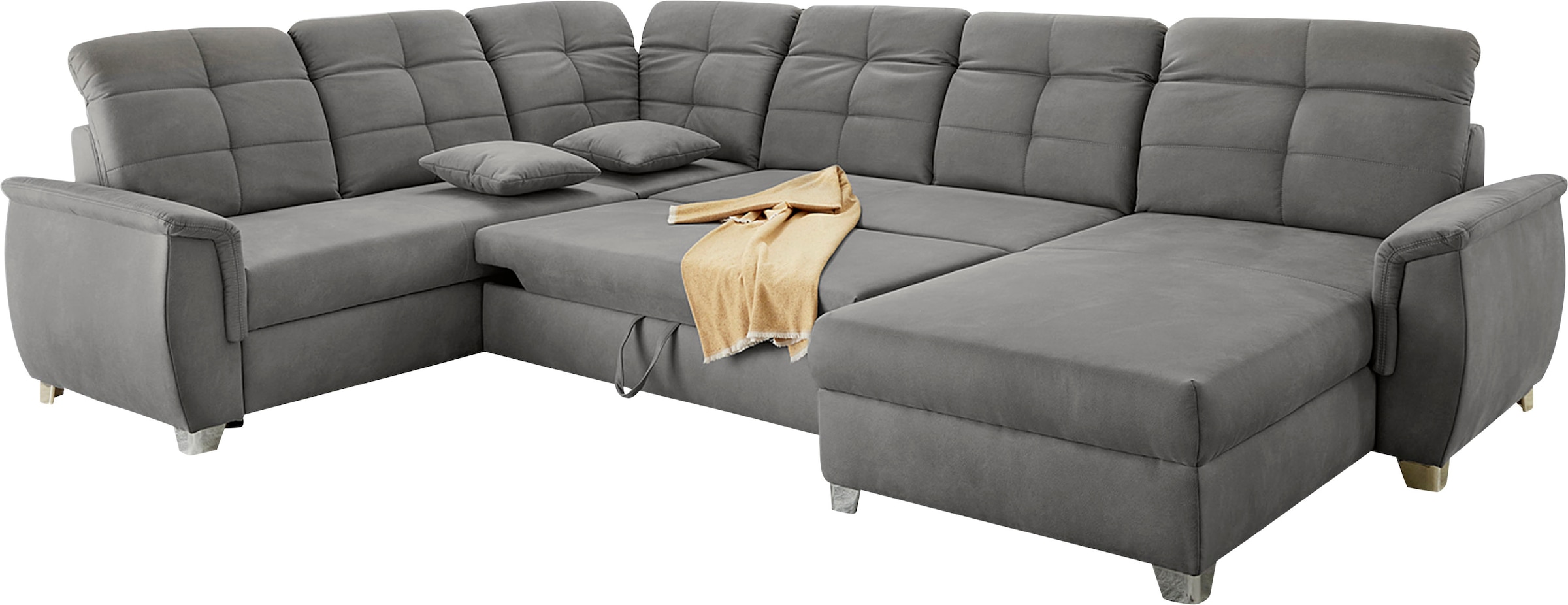 Jockenhöfer Gruppe Wohnlandschaft »Livorno U-Form«, mit 7 individuell verstellbaren Kopfteilen, Bett- und Relaxfunktion