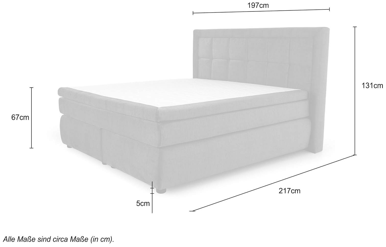 Jockenhöfer Gruppe Boxspringbett »Sophia inklusive 9cm Kaltschaumtopper« und 7-Zonen-TTFK-Matratze (H3,H3/H4 oder H4)