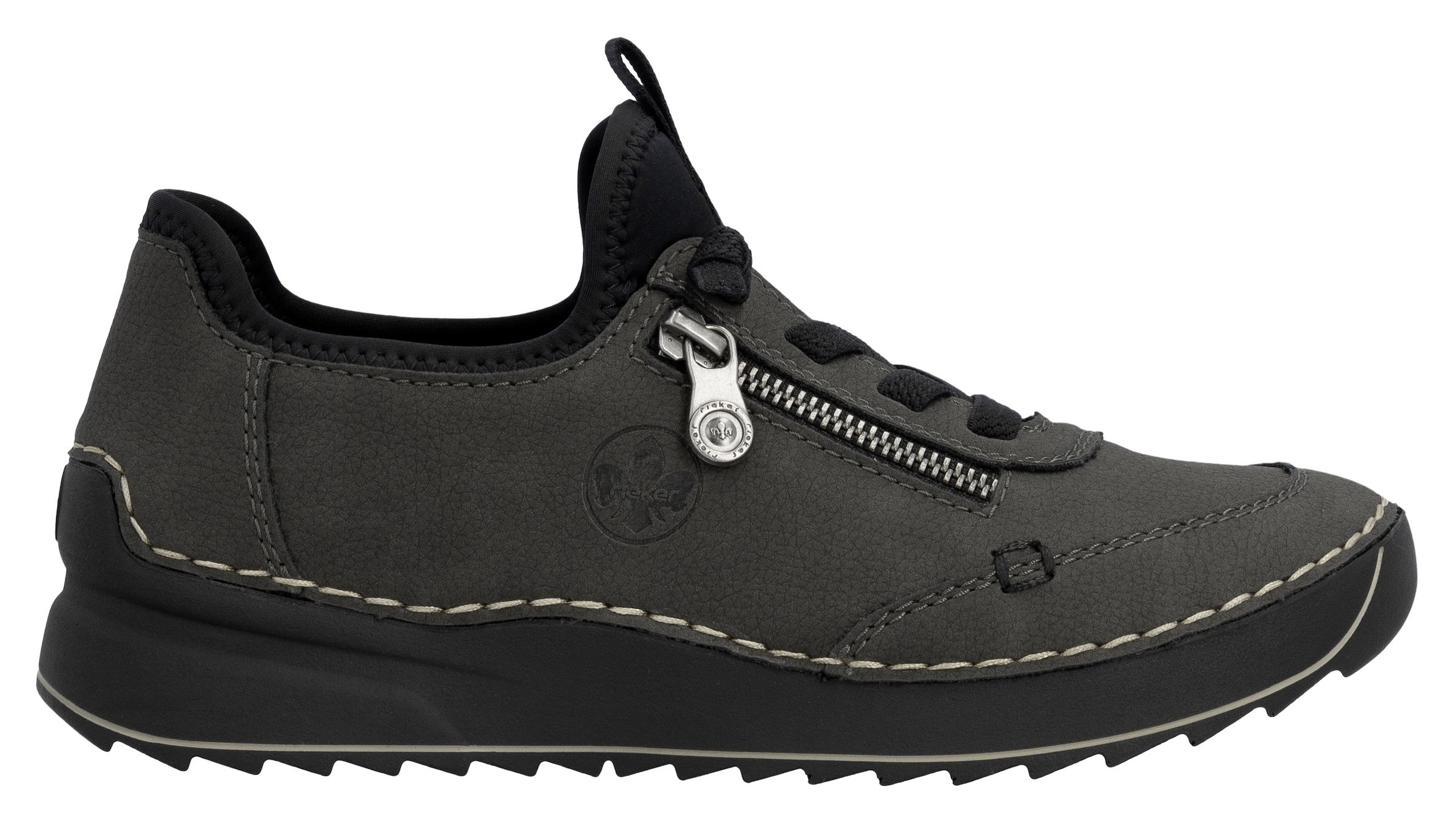 Rieker Sneaker, Schnürschuh, Halbschuh, Slipper mit Kontrastnaht