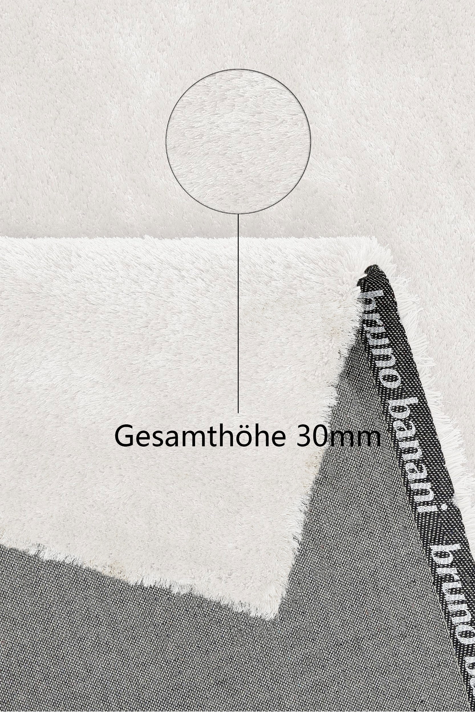 Bruno Banani Hochflor-Läufer »Dana Teppich, Kundenliebling«, rechteckig, 30 mm Höhe, Brücke, uni, weich, Mikrofaser, Diele, Flur, Wohnzimmer, Schlafzimmer