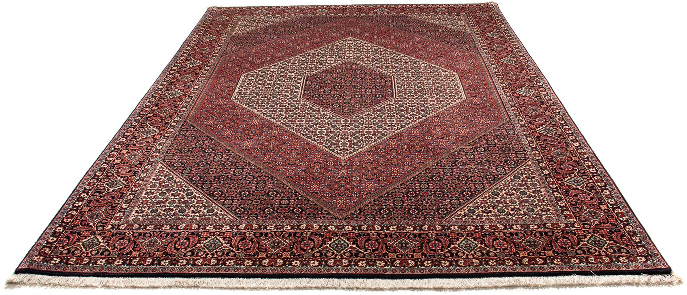 Image of morgenland Orientteppich »Perser - Bidjar - 300 x 206 cm - dunkelrot«, rechteckig, 15 mm Höhe, Wohnzimmer, Handgeknüpft, Einzelstück mit Zertifikat bei Ackermann Versand Schweiz