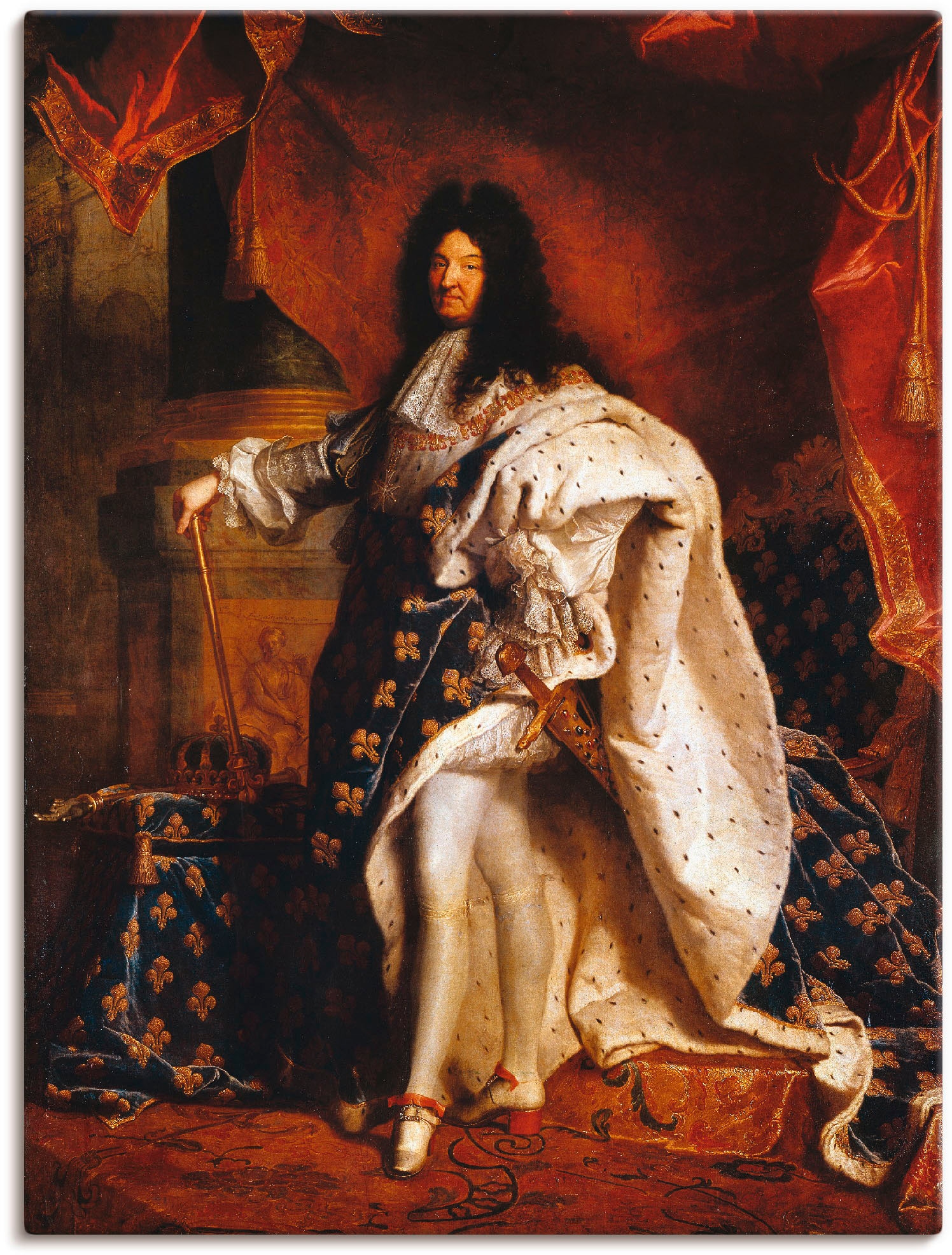 Image of Artland Leinwandbild "Ludwig XIV. von Frankreich, 1701" Menschen 1 Stk. tlg. auf Holzrahmen gespannt