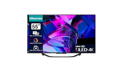 LED-Fernseher »Hisense TV 55U7KQ, 55", ULED 4K, Mini LED, 1000 Nit, 144 Hz«, 140 cm/55...