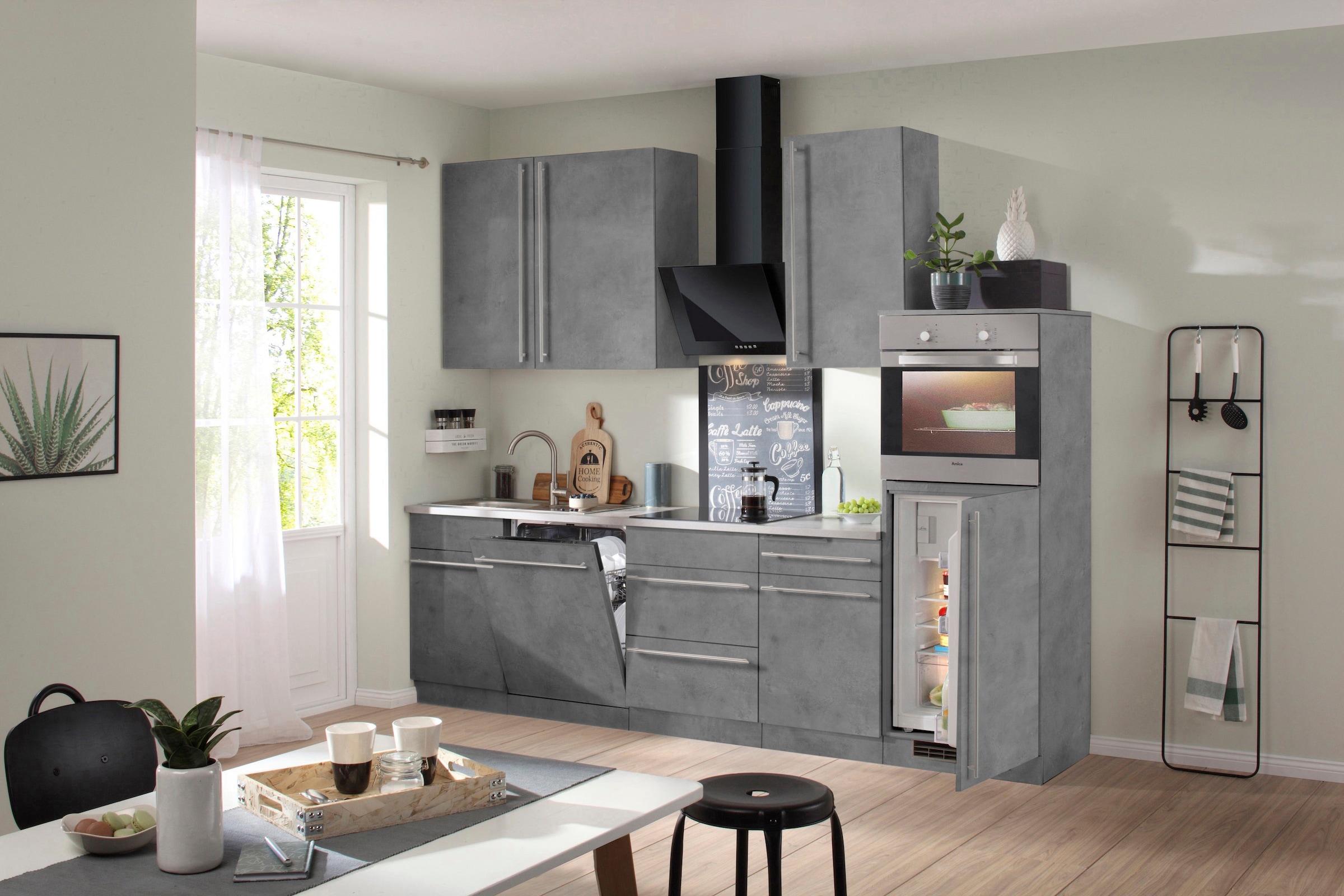 wiho Küchen Hängeschrank "Chicago" 60 cm breit, 90 cm hoch, für viel Stauraum
