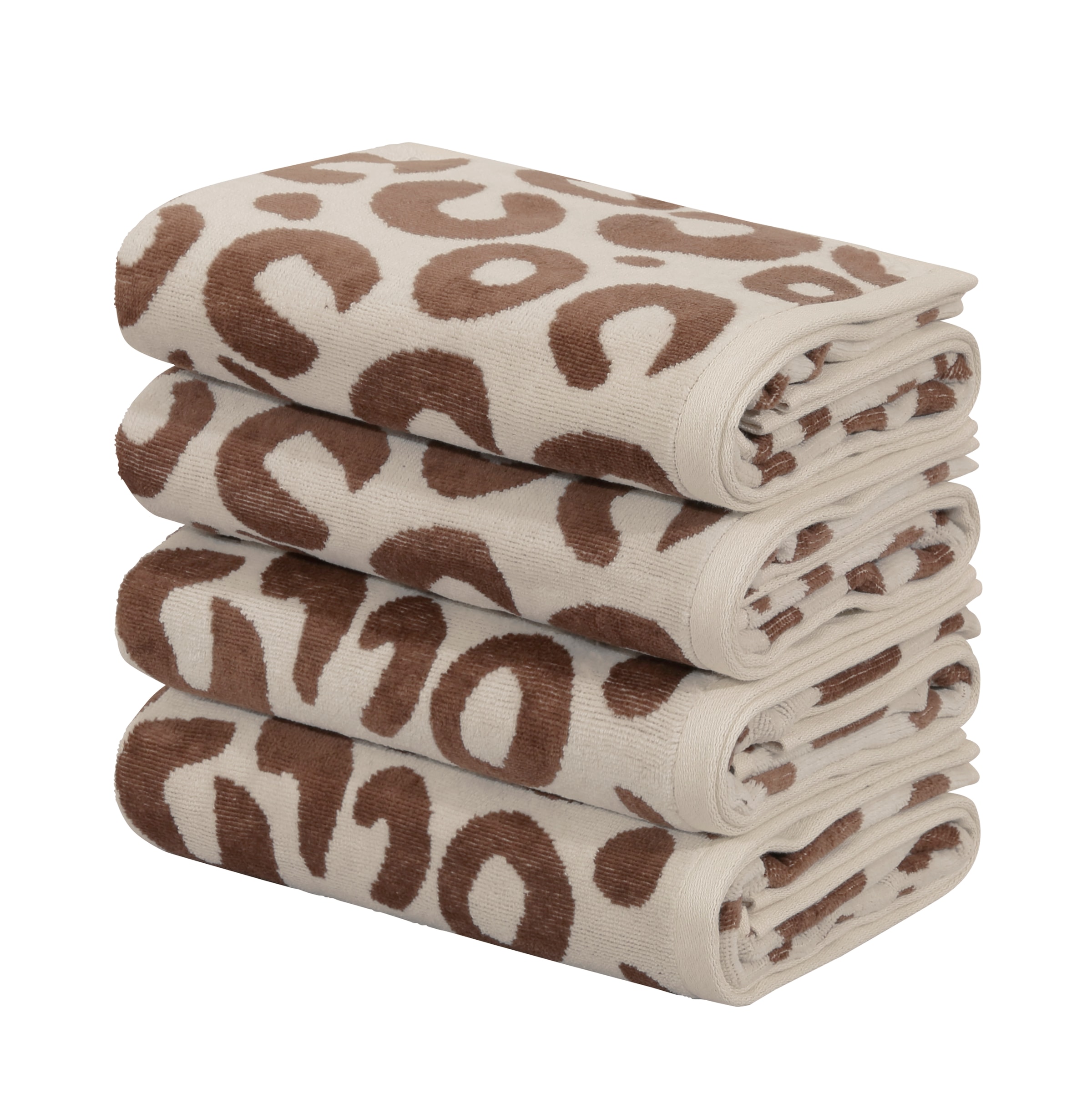 GOODproduct »Anna Leopardenmuster, 4-tlg Handtuch-Set, 50x100cm, 100% Baumwolle« Handtücher, weich, saugstark, modern, Leo, Animal Print