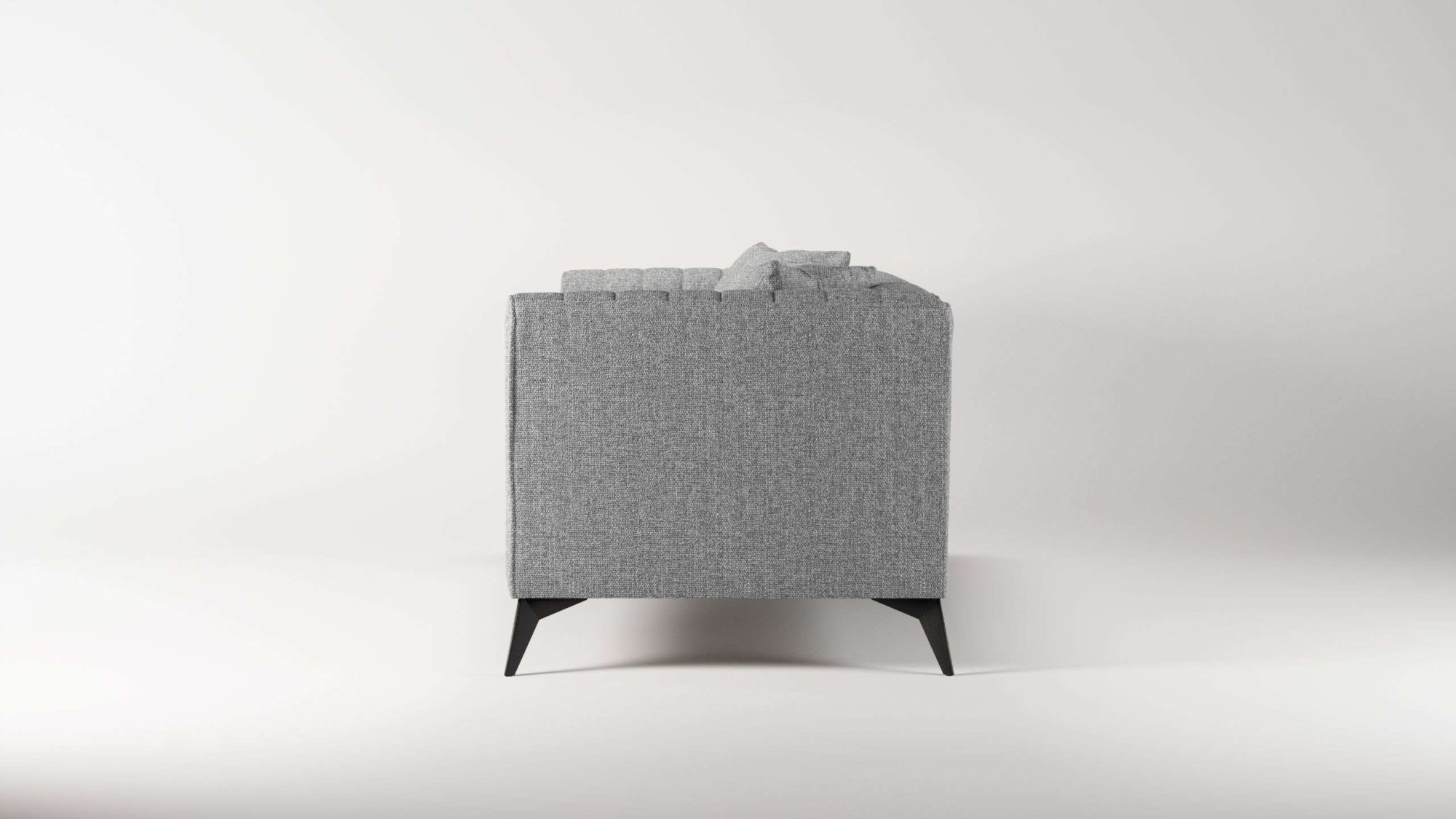 Places of Style 3-Sitzer »MATTHEW elegantes Designsofa, Masse B/T/H: 201/86/74 cm«, feine Steppung im Rückenbereich, lose Sitzkissen, incl. Zierkissen
