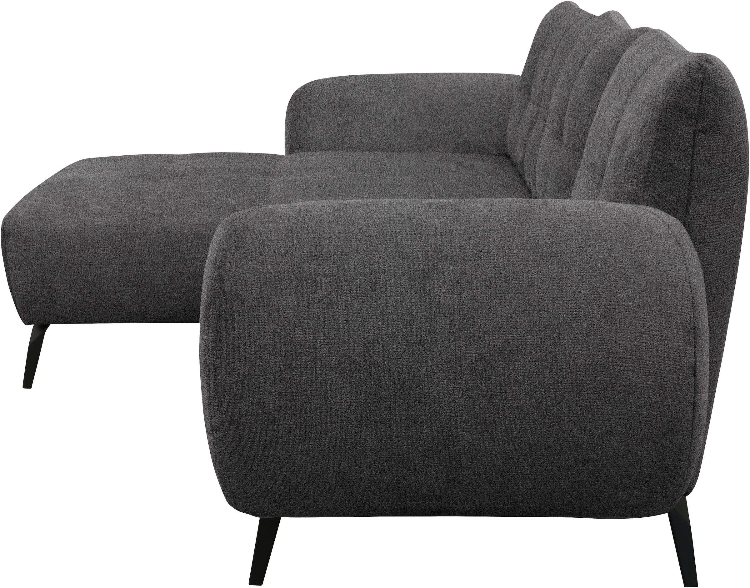 GOODproduct Ecksofa »Viborg 261 x 140 cm, mit Steppungen, elegant, modern« L-Form, pflegeleichter Bezug, hohe Füsse - passend für Saugroboter!