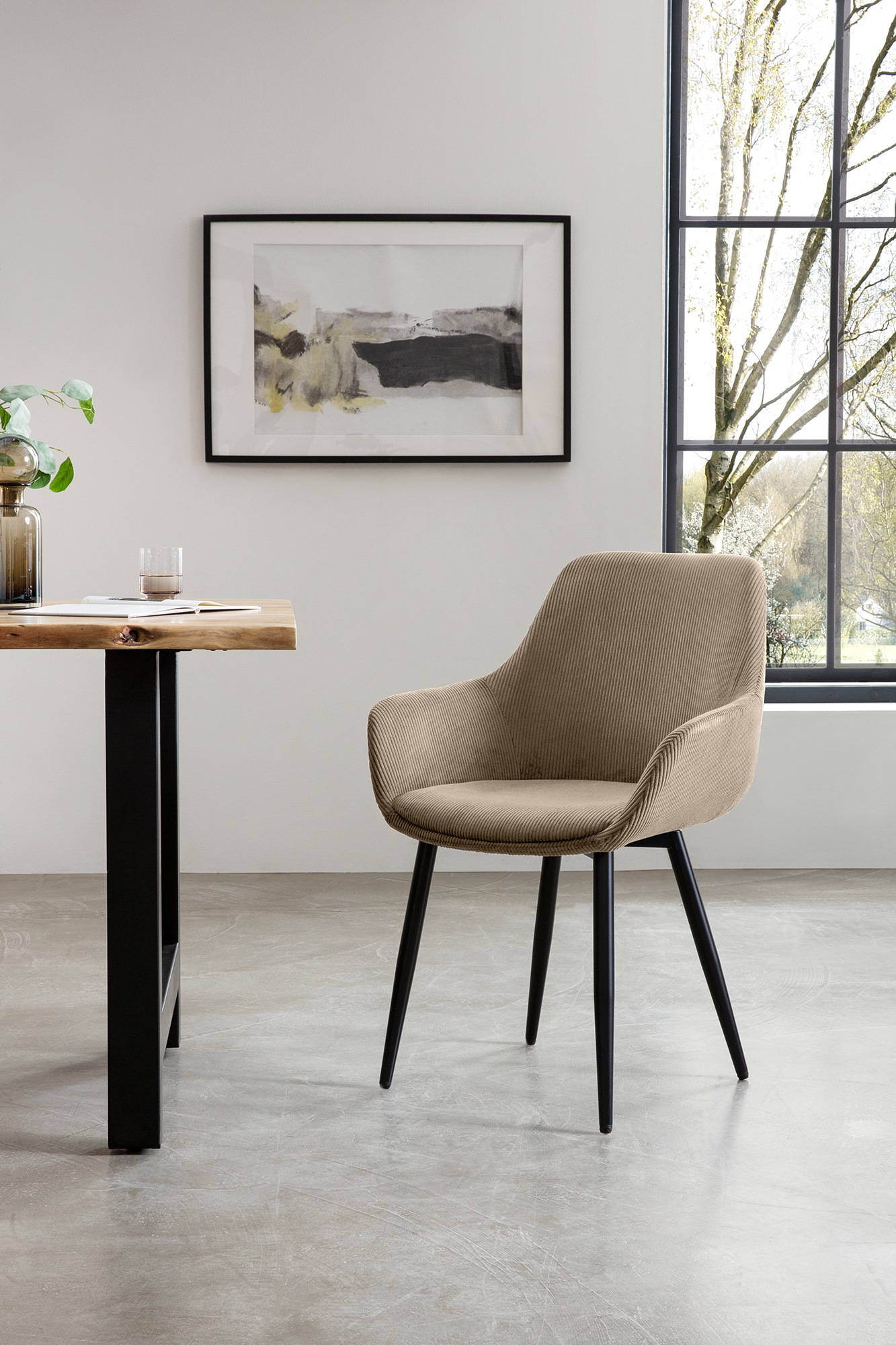 SalesFever Essgruppe »Elegante Essgruppe für stilvolles Speisen«, (Set, 5 tlg.), Massivholz geölt und zweifach gewachst