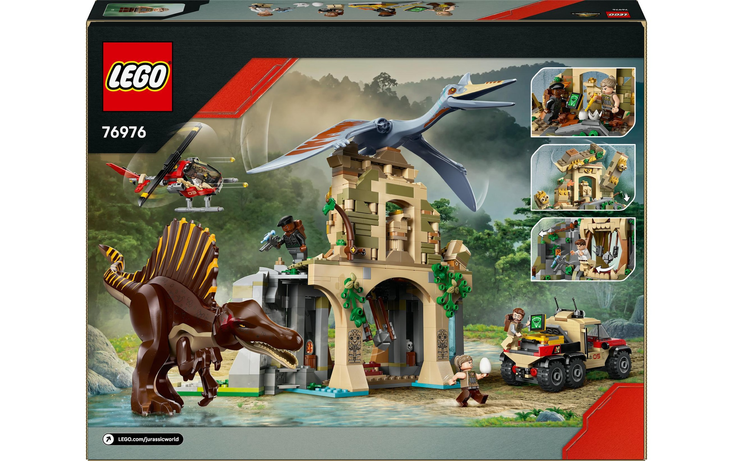 LEGO® Spielbausteine »Jurassic World Spinosaurier und Quetzalcoatlus: Hubschrauber«