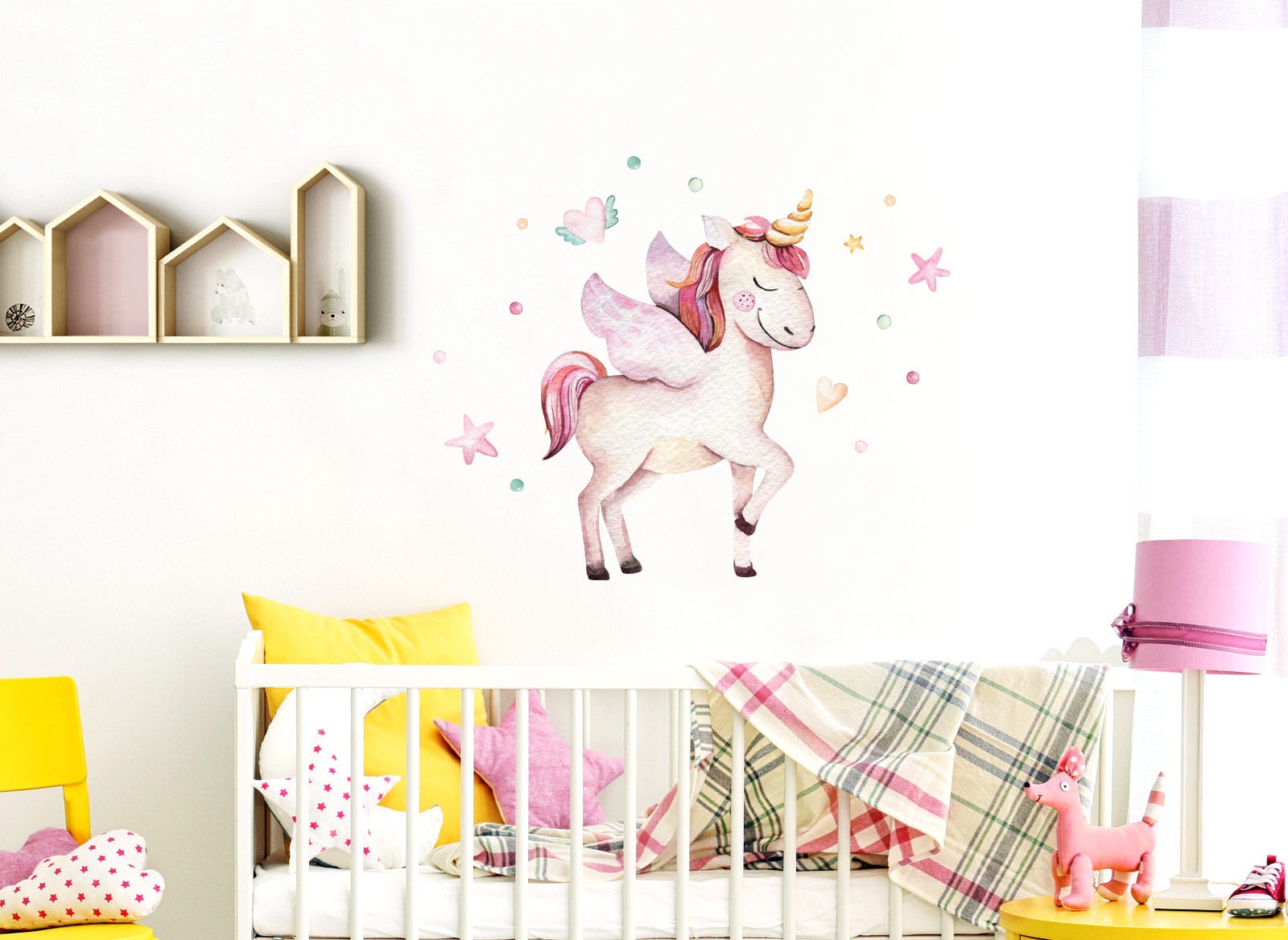 Image of little DECO Wandtattoo »Little Deco Wandtattoo Einhorn & Herz mit Flügeln« bei Ackermann Versand Schweiz