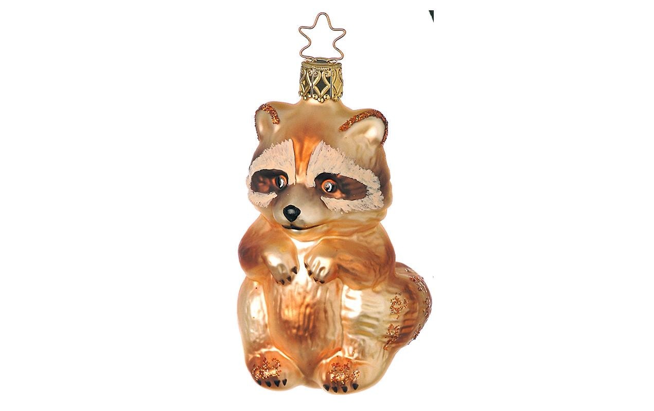 Image of INGE-GLAS Weihnachtsfigur "Waschbär braun,"