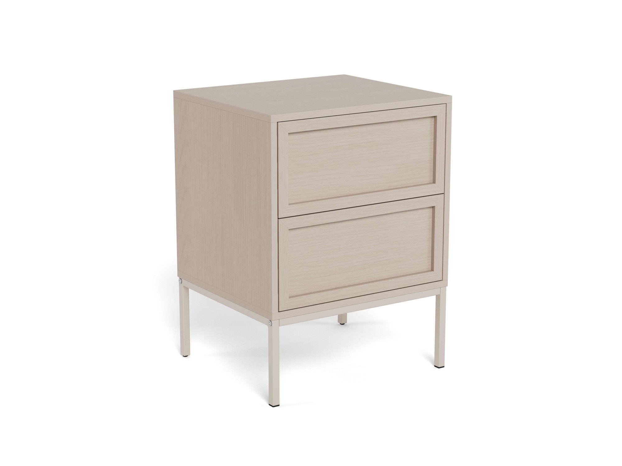 ACTONA GROUP Nachttisch »Palmdale, Nachtkommode, Nako« 2 Schubladen, Metallgestell, 45.6x40x61