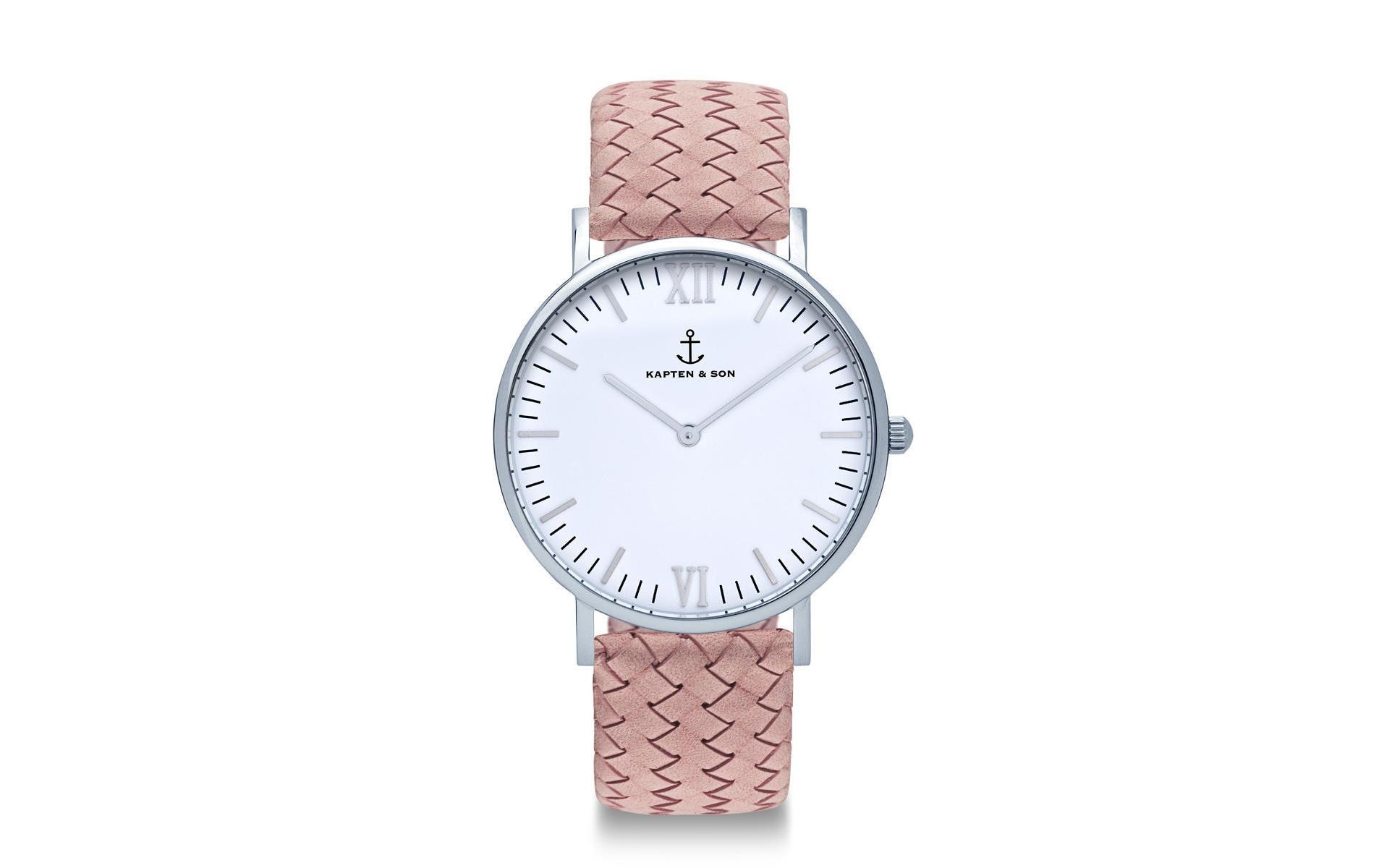 Image of Kapten & Son Quarzuhr »Campus Silver Rose Woven Leather« bei Ackermann Versand Schweiz