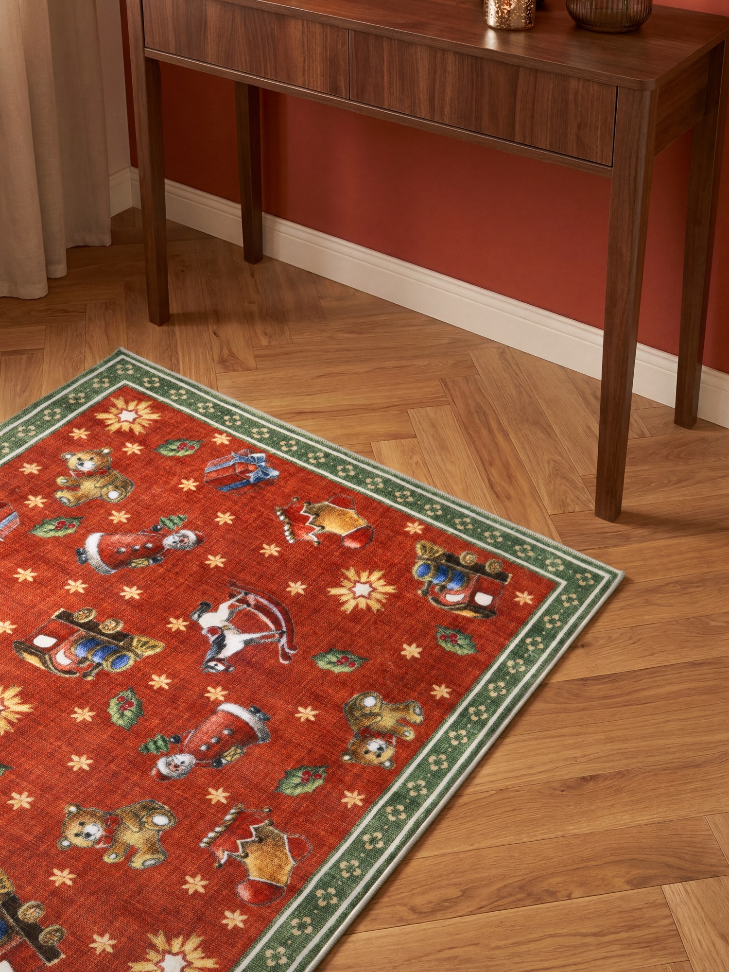 Villeroy & Boch Teppich »Toy's Delight Nostalgic Noel« rechteckig 3 mm Höhe Weihnachten, Toys Delight, Wohnzimmer, Waschbar, Baumrock, Christmas
