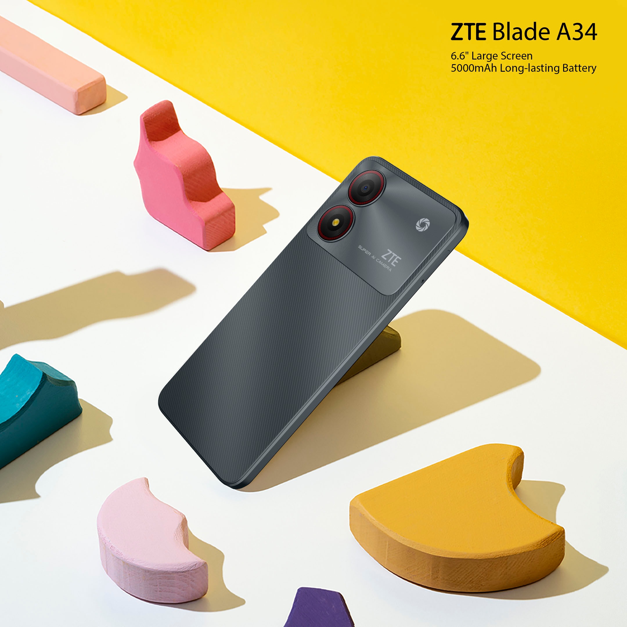 ZTE Smartphone »Blade A34« Grau
