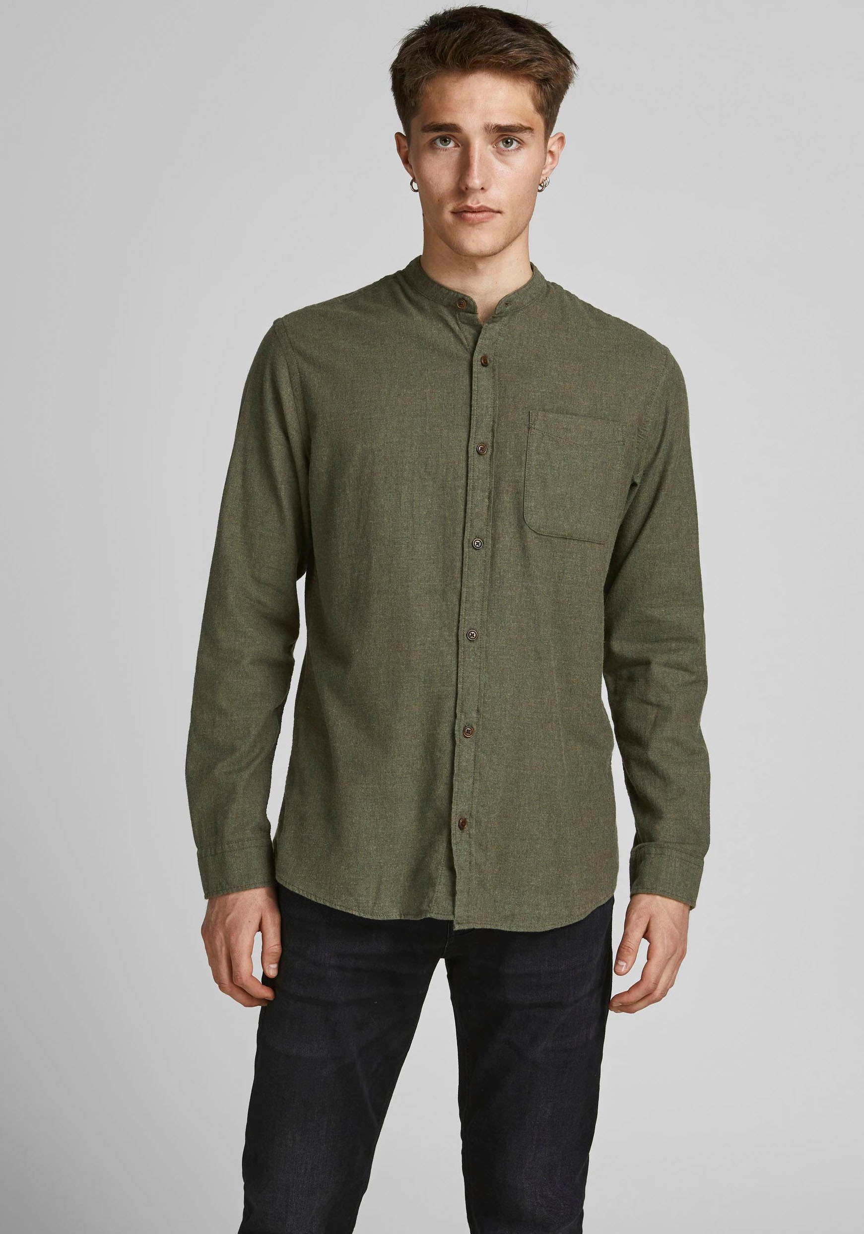 Image of Jack & Jones Langarmhemd »BAND HEATHER SHIRT« bei Ackermann Versand Schweiz