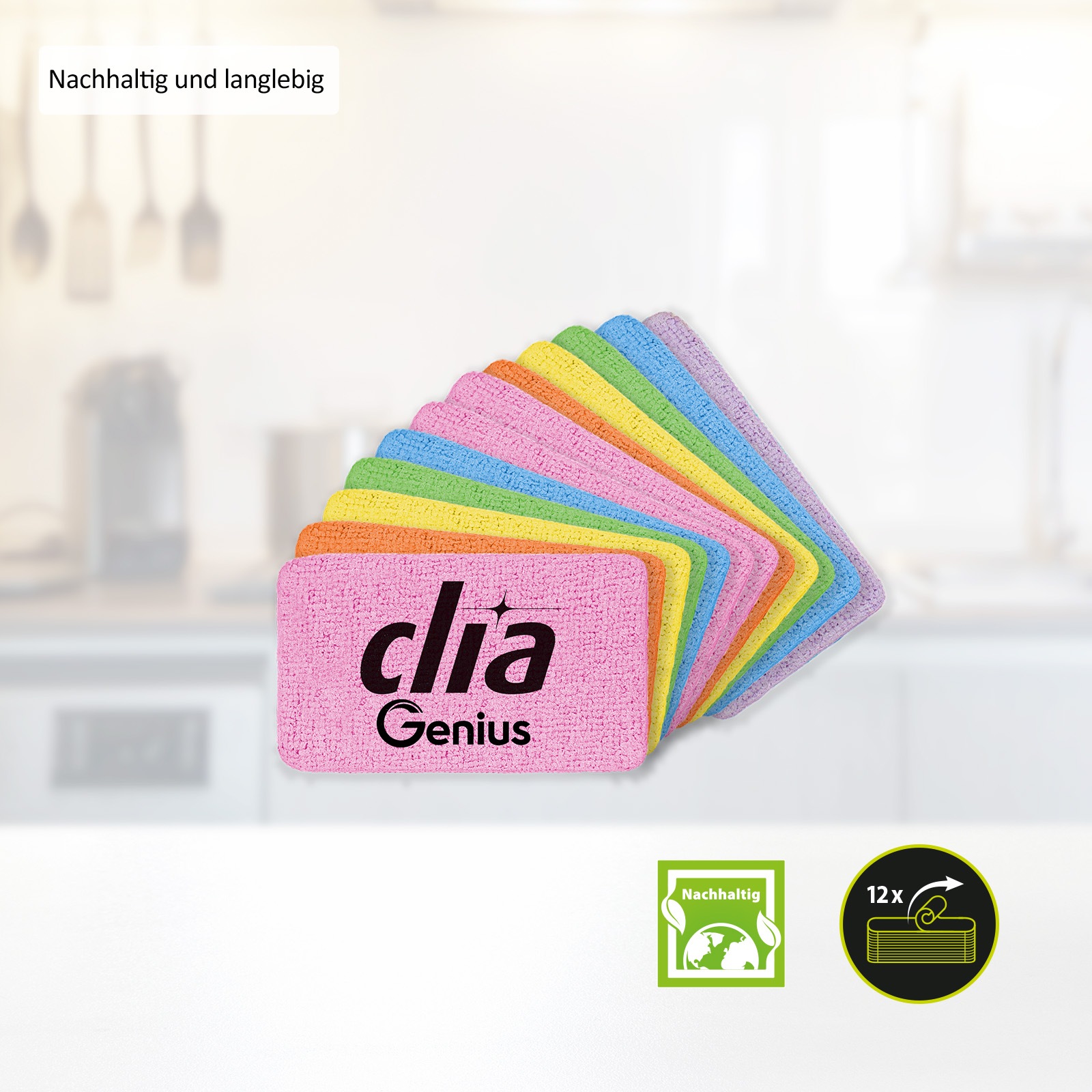 Genius Pfannen-Set »Bonafit Ø 20, 24, 28 cm, inkl. Rainbow Schwämme, Set 9-tlg.« Edelstahl 18/10 Set, Bonafit - Pfannen 20cm, 24cm, 28cm, 2x Deckel, 2x Einleger, 2x Schwamm, 9 Stk. tlg. abnehmbarer Griff, hitzebeständig, spülmaschinengeeignet