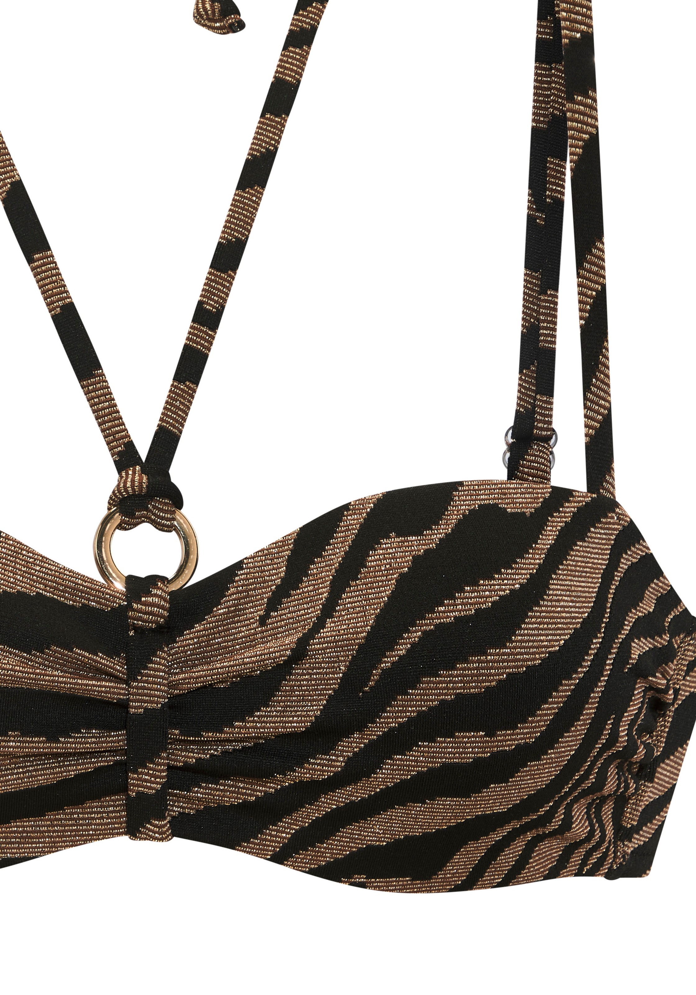 Bruno Banani Bügel-Bandeau-Bikini, in zweifarbiger Animal-Optik