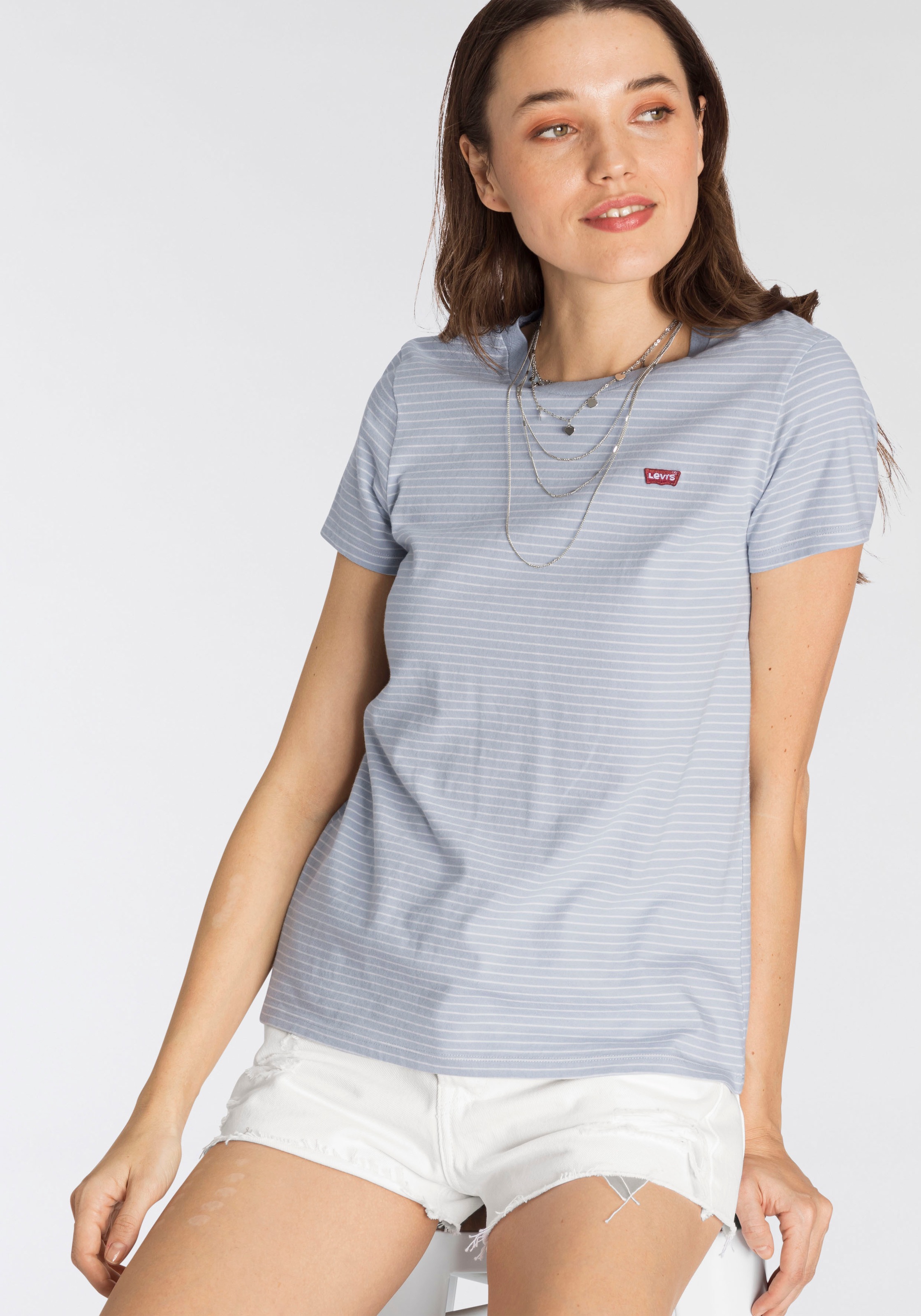 Image of Levi's® T-Shirt »The perfect Tee«, mit kontrastfarbenem Bündchen bei Ackermann Versand Schweiz