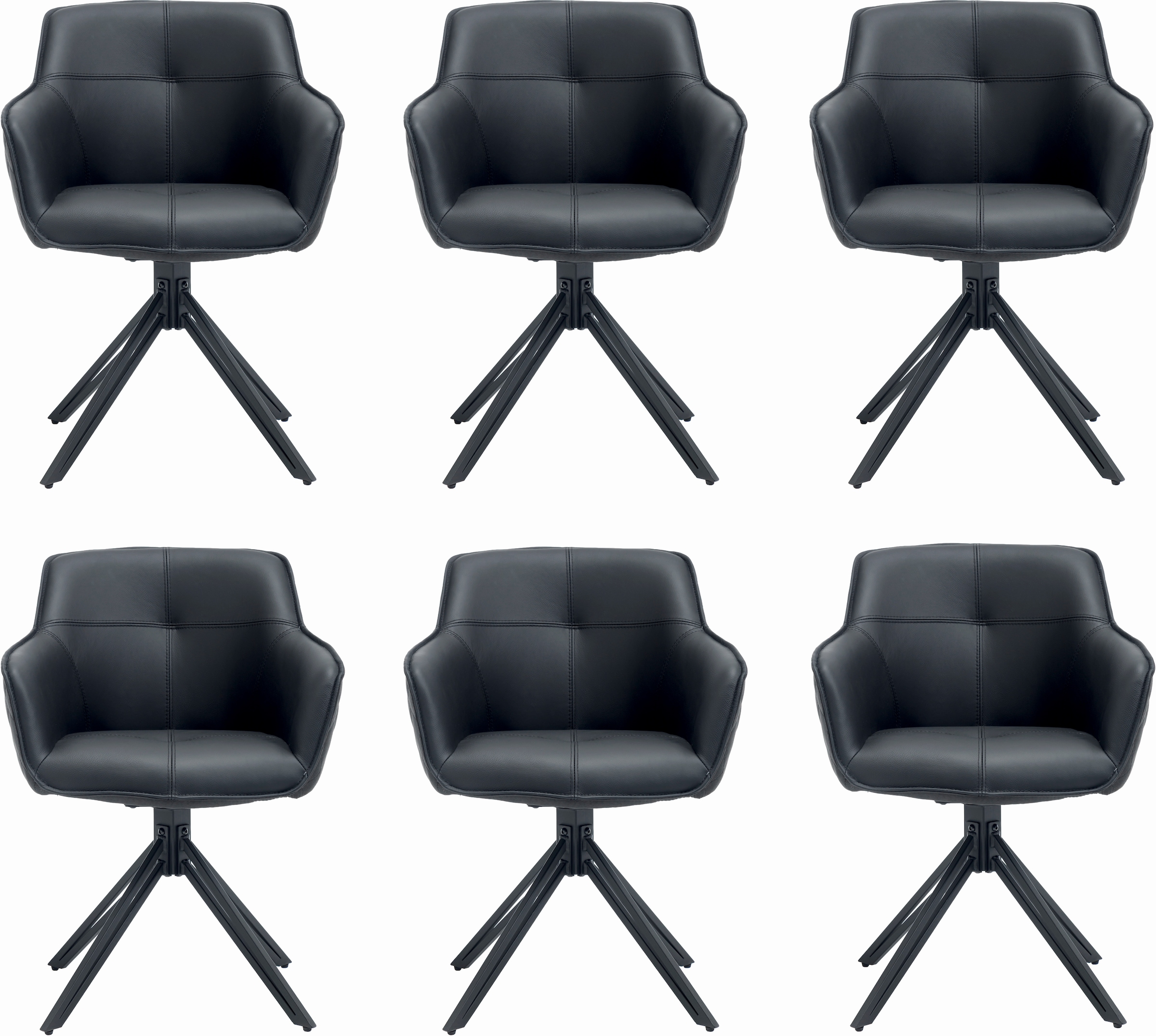 Image of Stolkom Armlehnstuhl (Set) 6 Stk.Breite 59 cm, 180 drehbar mit Auto-Return